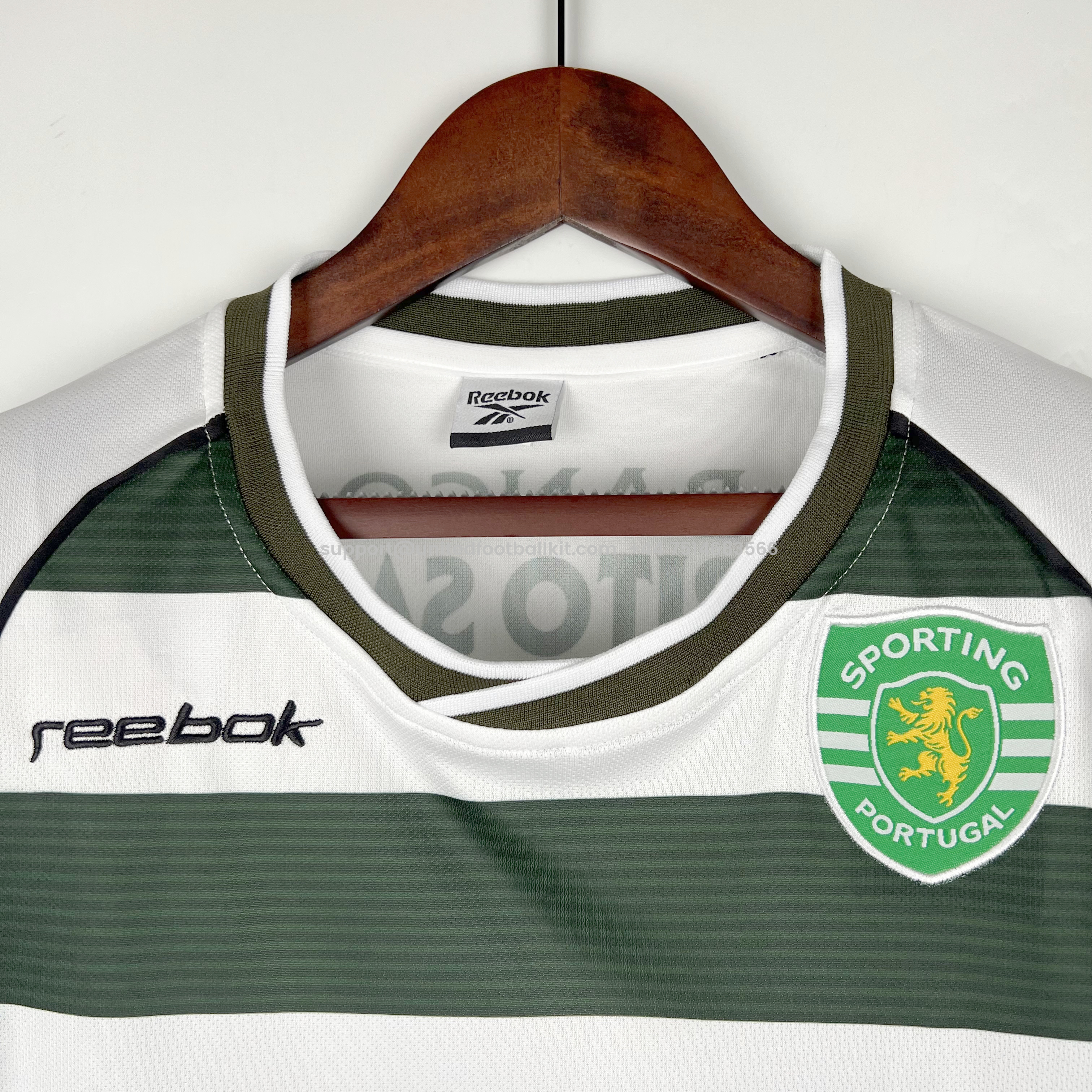 Unitedfootballkit.com | Retro Sporting CP 03-04 Home Stadium Long Sleeve Jersey -Customize Name, Number and Patch | Worldwide Shipping