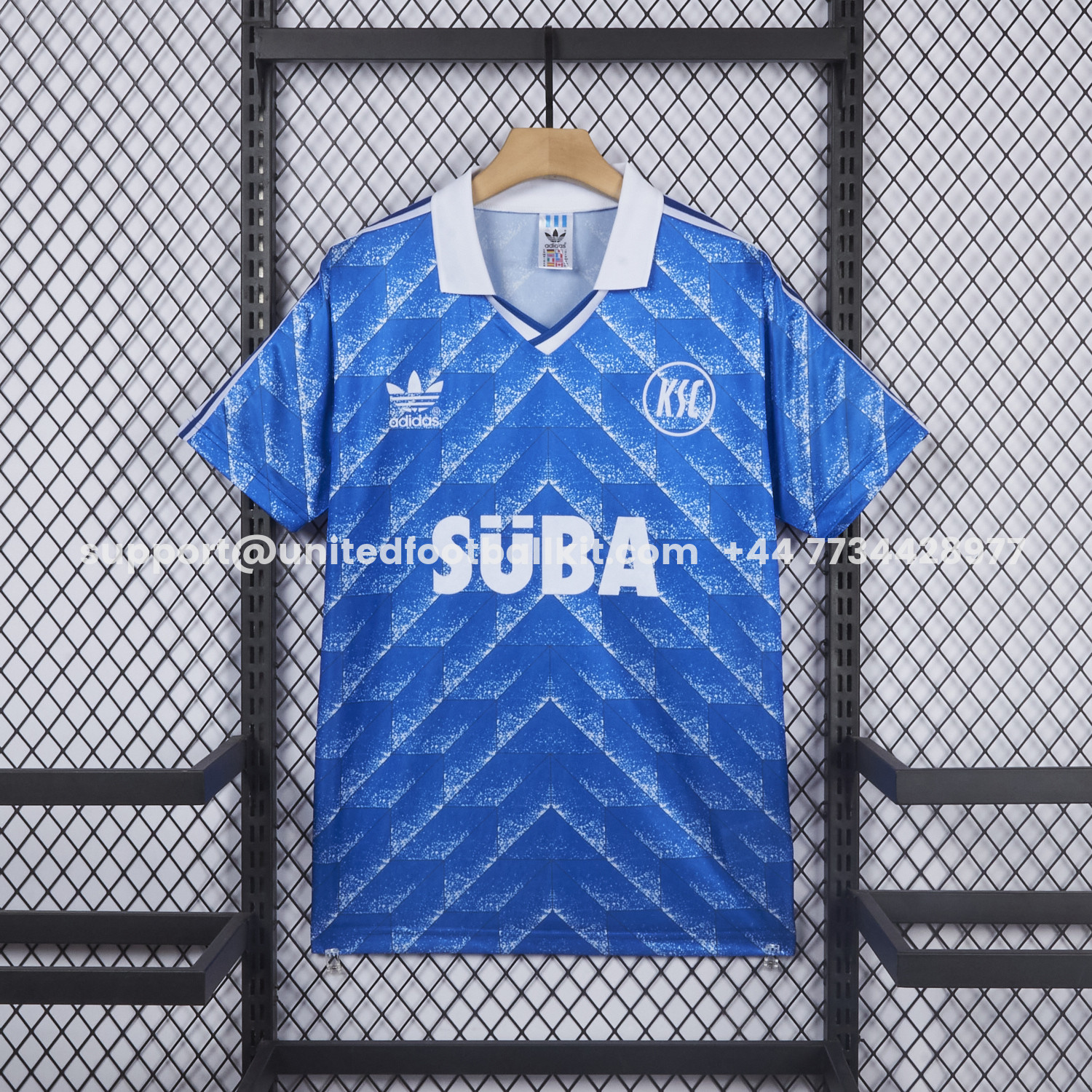 Unitedfootballkit.com | Retro Karlsruher SC 1989-90 Away Jersey -Customize Name, Number and Patch | Worldwide Shipping