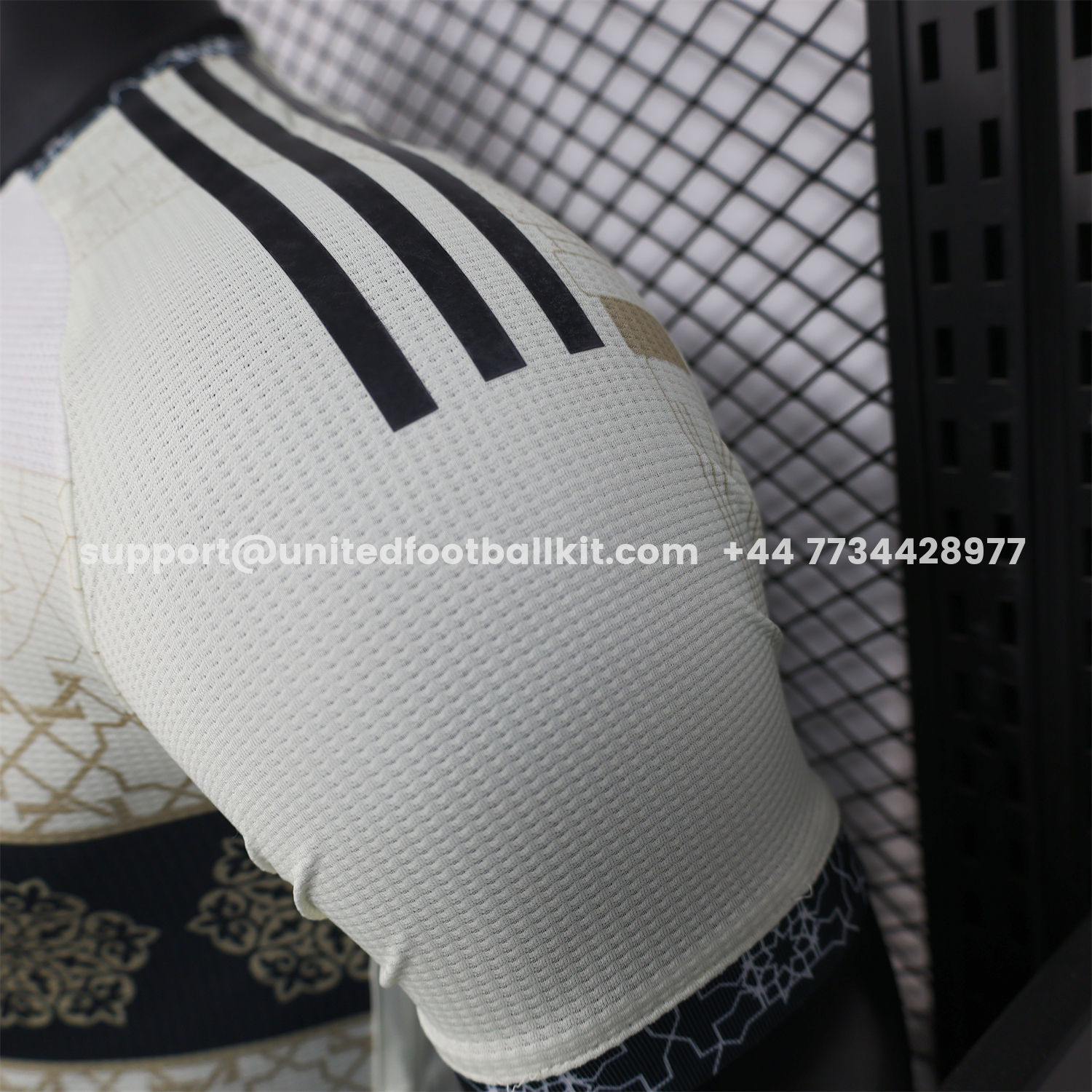 Unitedfootballkit.com | Algeria 25-26 Light Yellow with Black Classical Pattern Jersey - Player Version -Customize Name, Number and Patch | Worldwide Shipping