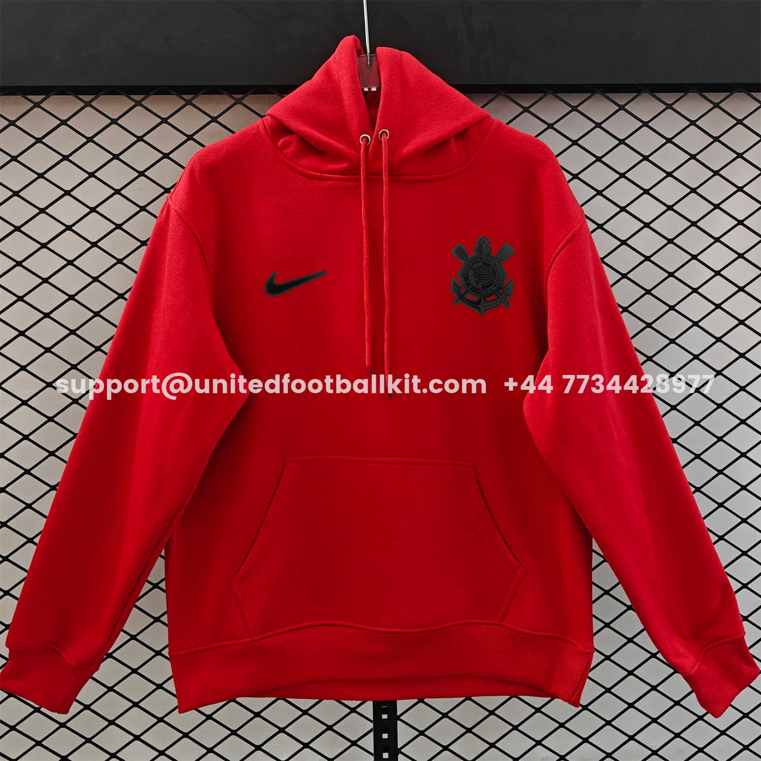 Unitedfootballkit.com | Corinthians 25-26 Originals Terrace Black Icon Unisex Pullover Hoodie -Customize Name, Number and Patch | Worldwide Shipping