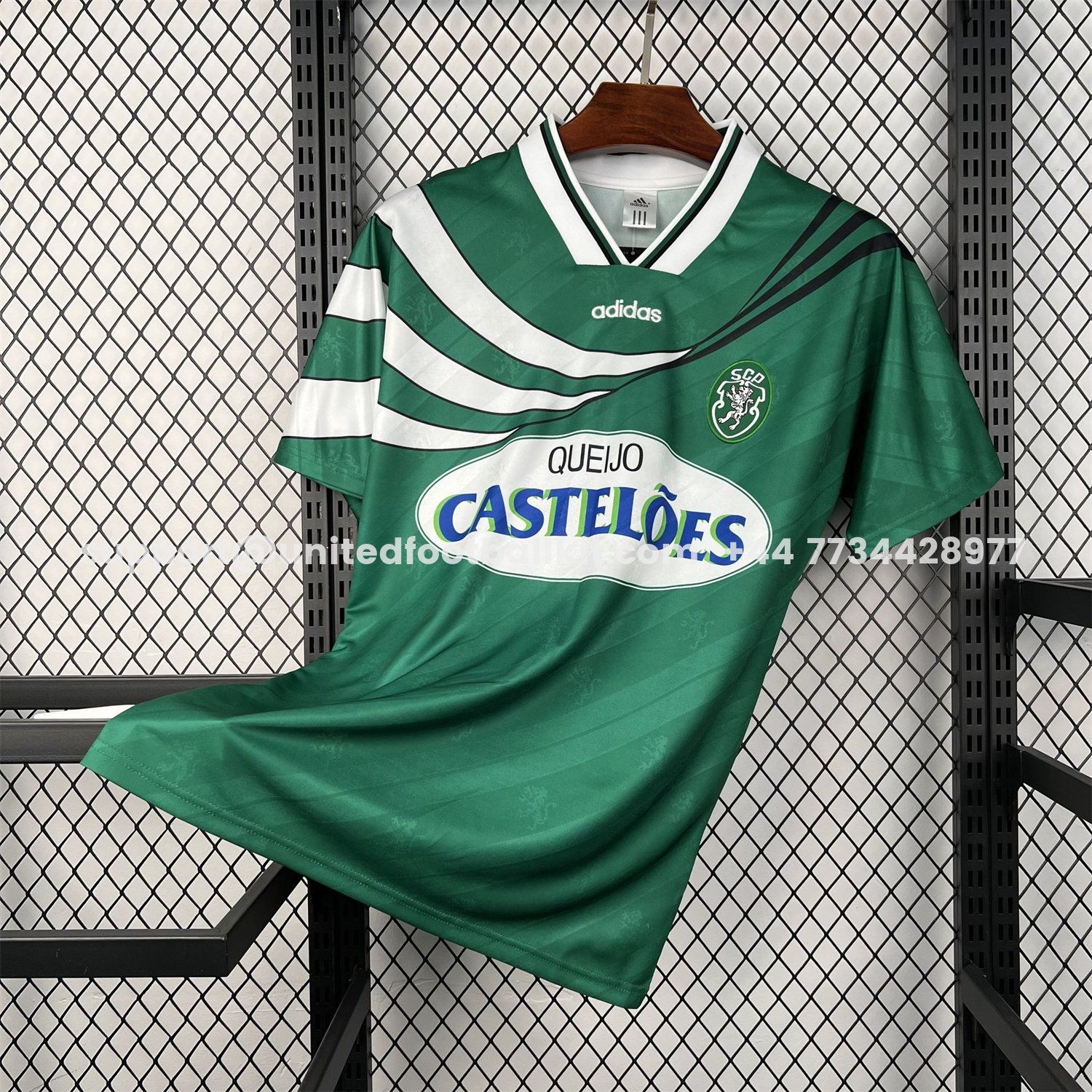 Unitedfootballkit.com | Retro Sporting CP 1994-95 Away Jersey -Customize Name, Number and Patch | Worldwide Shipping