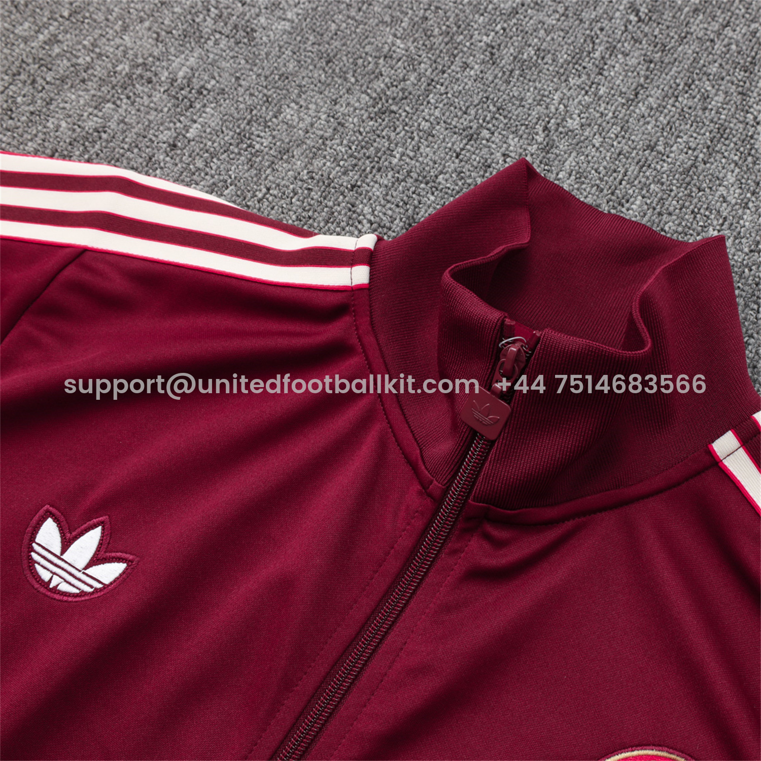 Unitedfootballkit.com | Bayern Munich 25-26 Originals Terrace Icon Jacket Training Tracksuit - Deep Red -Customize Name, Number and Patch | Worldwide Shipping