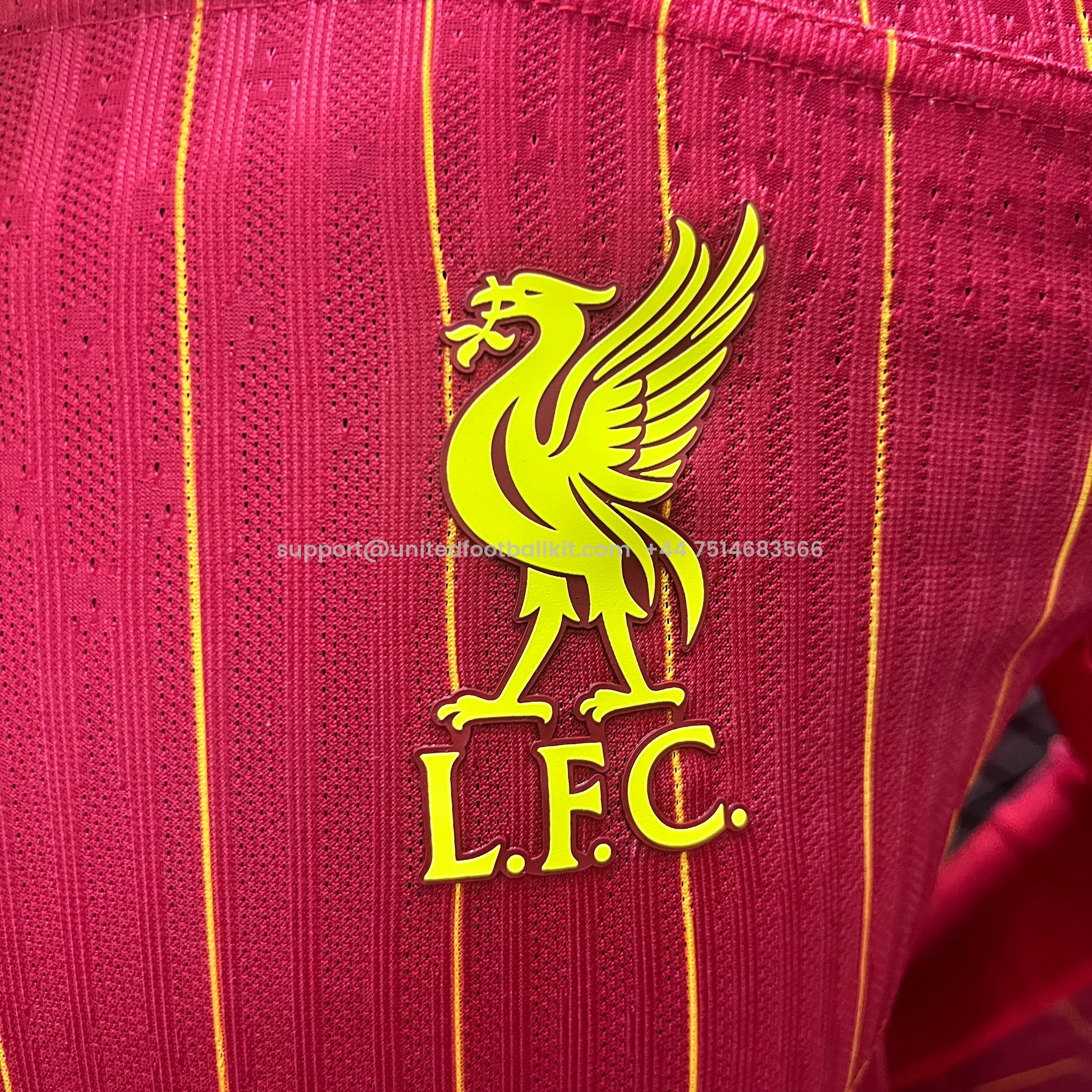 Unitedfootballkit.com | Liver.pool 24-25 Home Long Sleeve Jersey - Player Version -Customize Name, Number and Patch | Worldwide Shipping