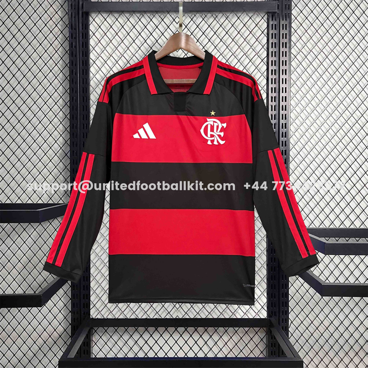 Unitedfootballkit.com | Flamengo 26-27 Home Long Sleeves Unsponsored Jersey - Fans Version -Customize Name, Number and Patch | Worldwide Shipping