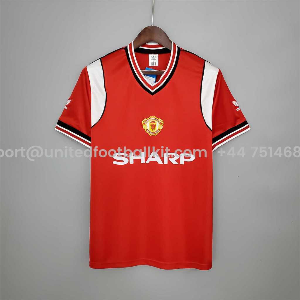 Unitedfootballkit.com | Retro Manchester United 85-86 Home Stadium Jersey -Customize Name, Number and Patch | Worldwide Shipping