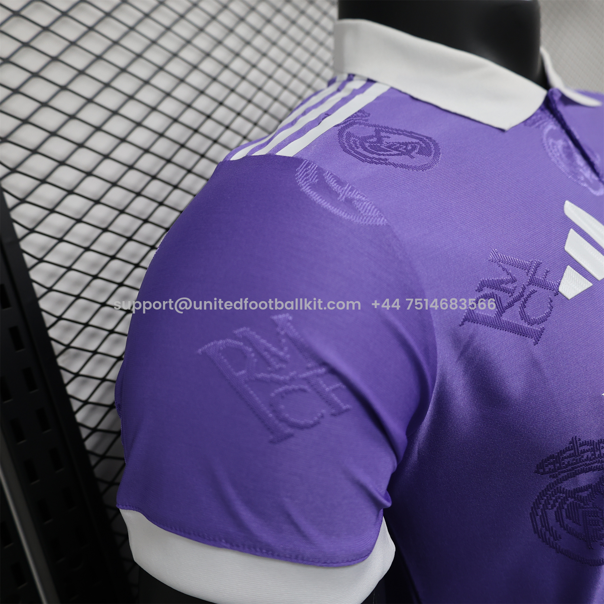 Unitedfootballkit.com | Real Madrid 24-25 Purple LOGO Special Edition Jersey - Player Version -Customize Name, Number and Patch | Worldwide Shipping
