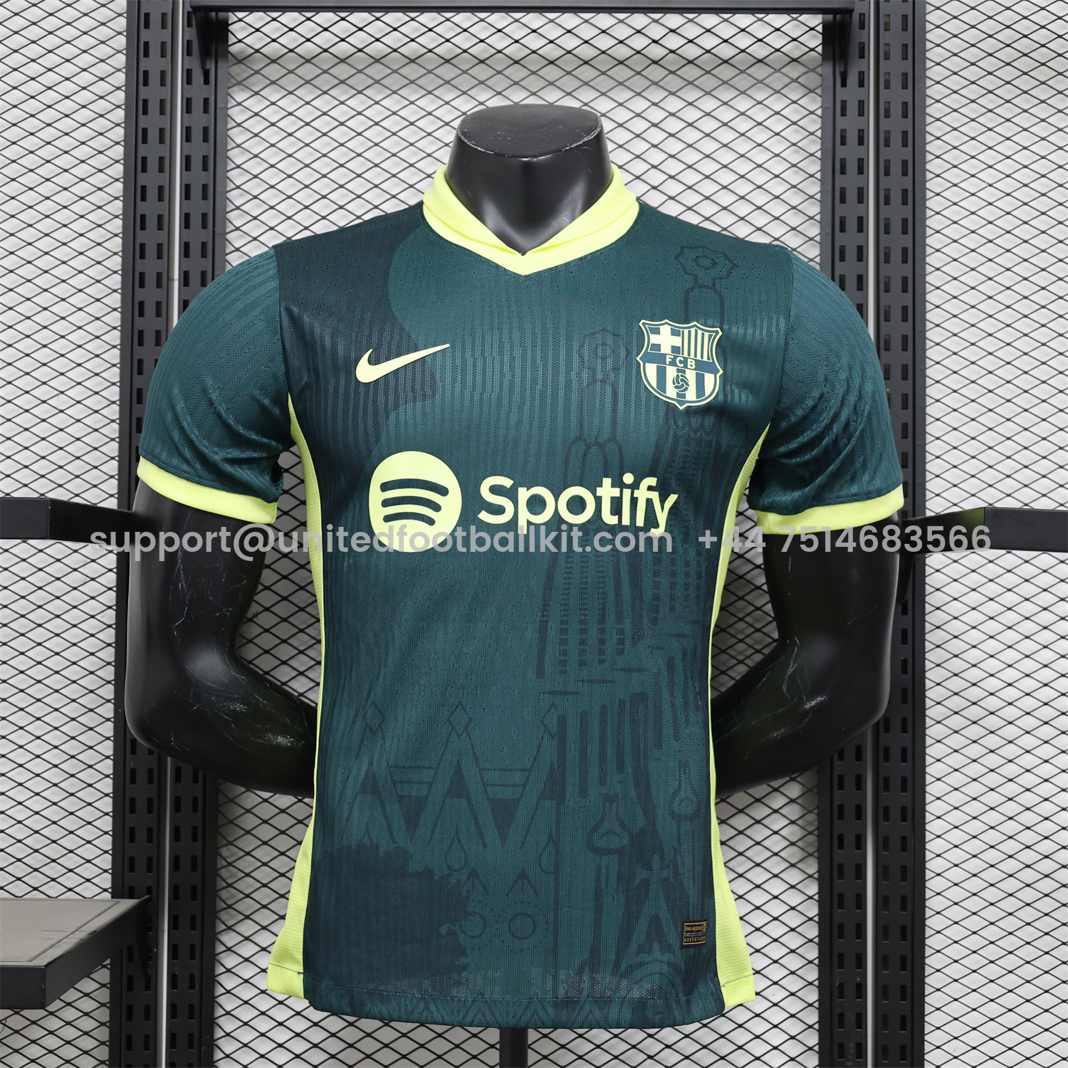 Unitedfootballkit.com | Barcelona 25-26 Green & Yellow Special Edition Jersey - Player Version -Customize Name, Number and Patch | Worldwide Shipping