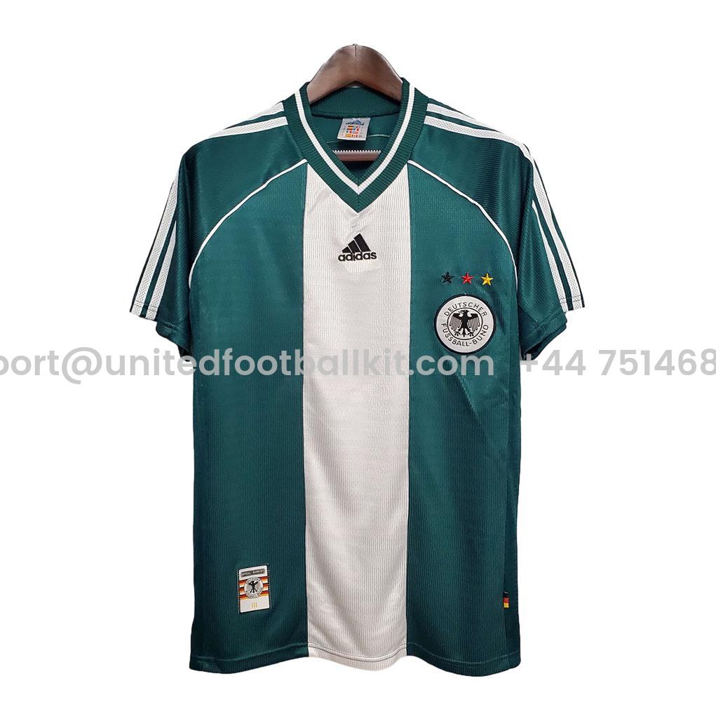 Unitedfootballkit.com | Retro Germany 1998 Away Stadium Jersey -Customize Name, Number and Patch | Worldwide Shipping