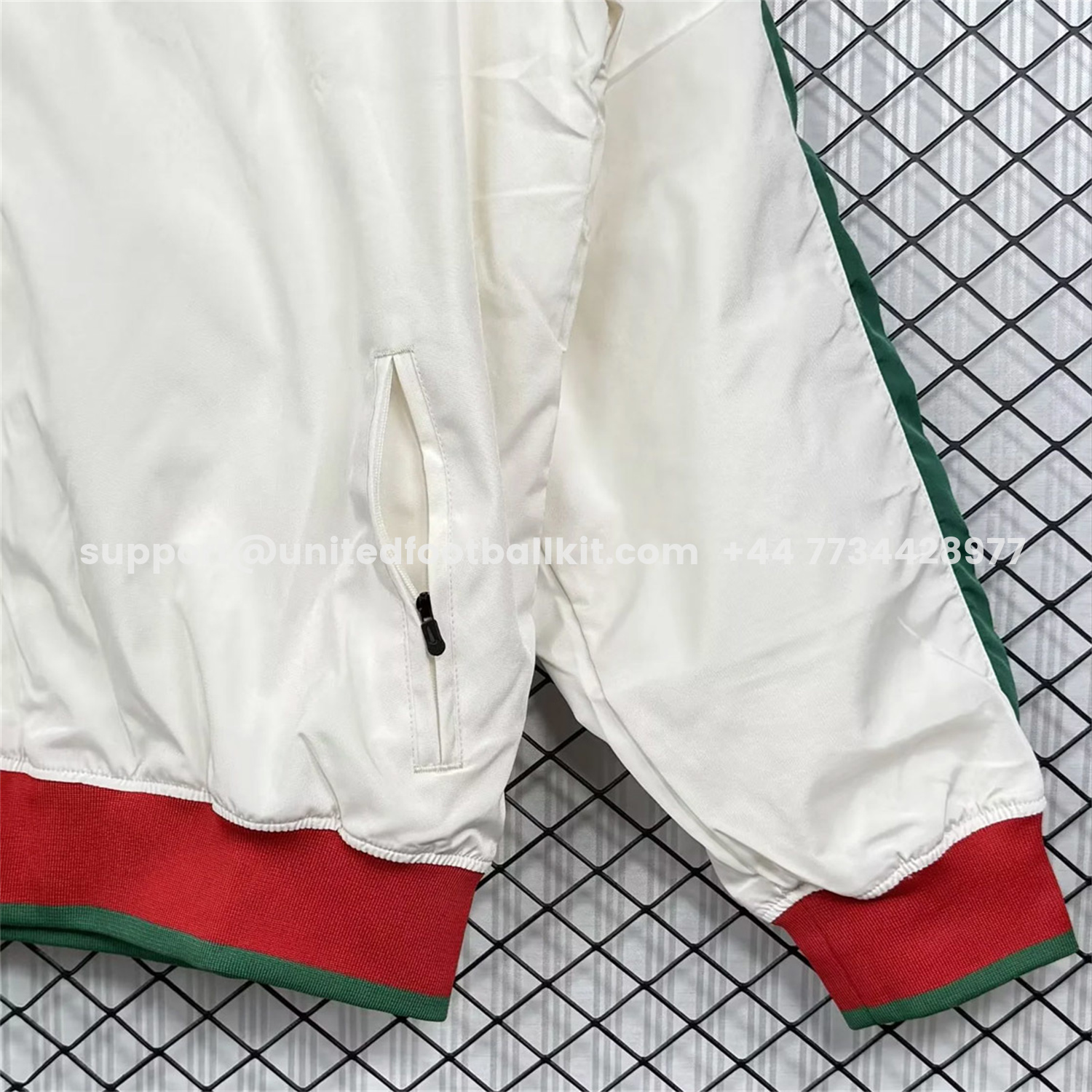 Unitedfootballkit.com | Retro Portugal 2010 White Windbreaker -Customize Name, Number and Patch | Worldwide Shipping