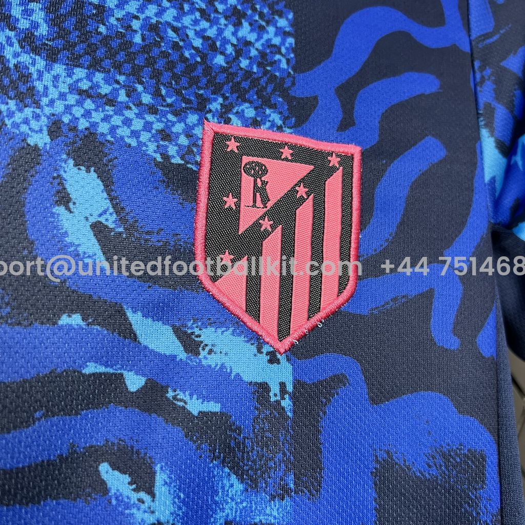 Unitedfootballkit.com | Atletico Madrid 24-25 Third Kids Kit -Customize Name, Number and Patch | Worldwide Shipping