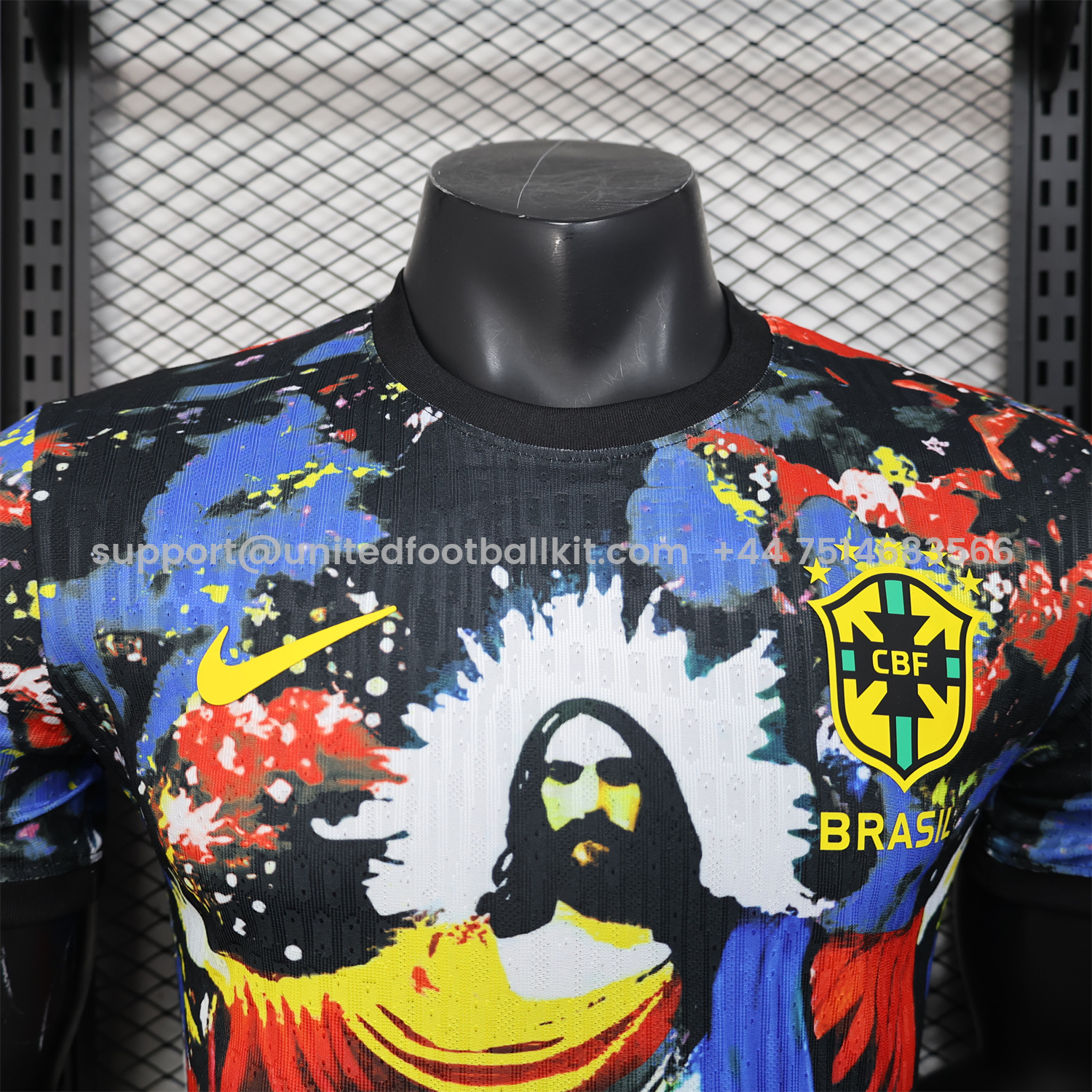 Unitedfootballkit.com | Brazil 25-26 Colorful Jesus Statue Special Colorful Graffiti Jersey - Player Version -Customize Name, Number and Patch | Worldwide Shipping