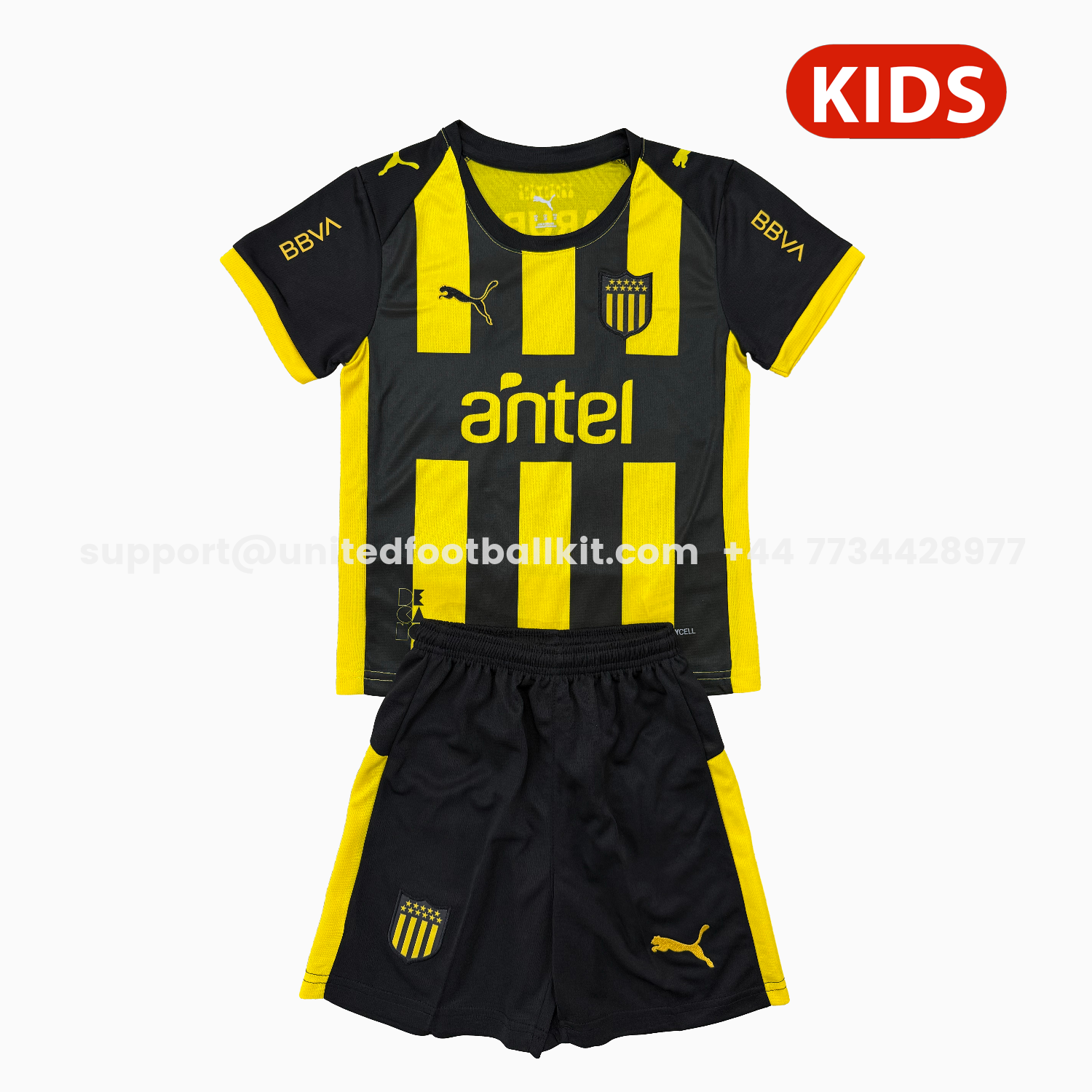 Unitedfootballkit.com | Peñarol 2026 Home Kids Kit -Customize Name, Number and Patch | Worldwide Shipping