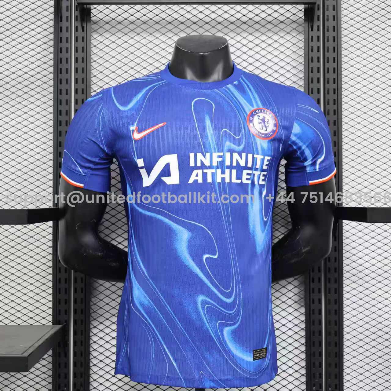 Unitedfootballkit.com | C.H.E.L.S.E.A 24-25 Home Stadium Jersey With Chest Advertisement - Player Version -Customize Name, Number and Patch | Worldwide Shipping