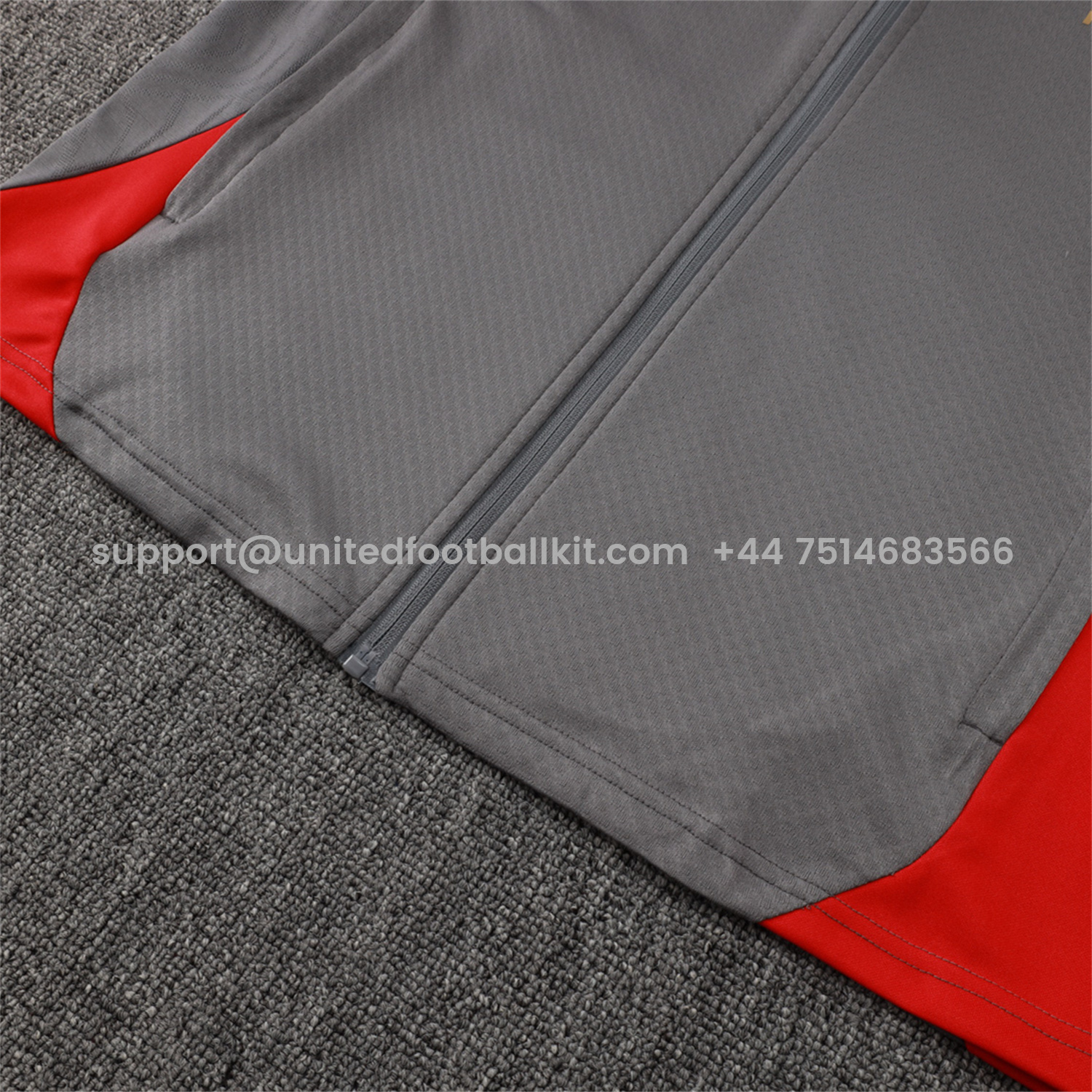 Unitedfootballkit.com | AC Milan 25-26 Jacket Training Tracksuit - Grey top & Grey Pants -Customize Name, Number and Patch | Worldwide Shipping