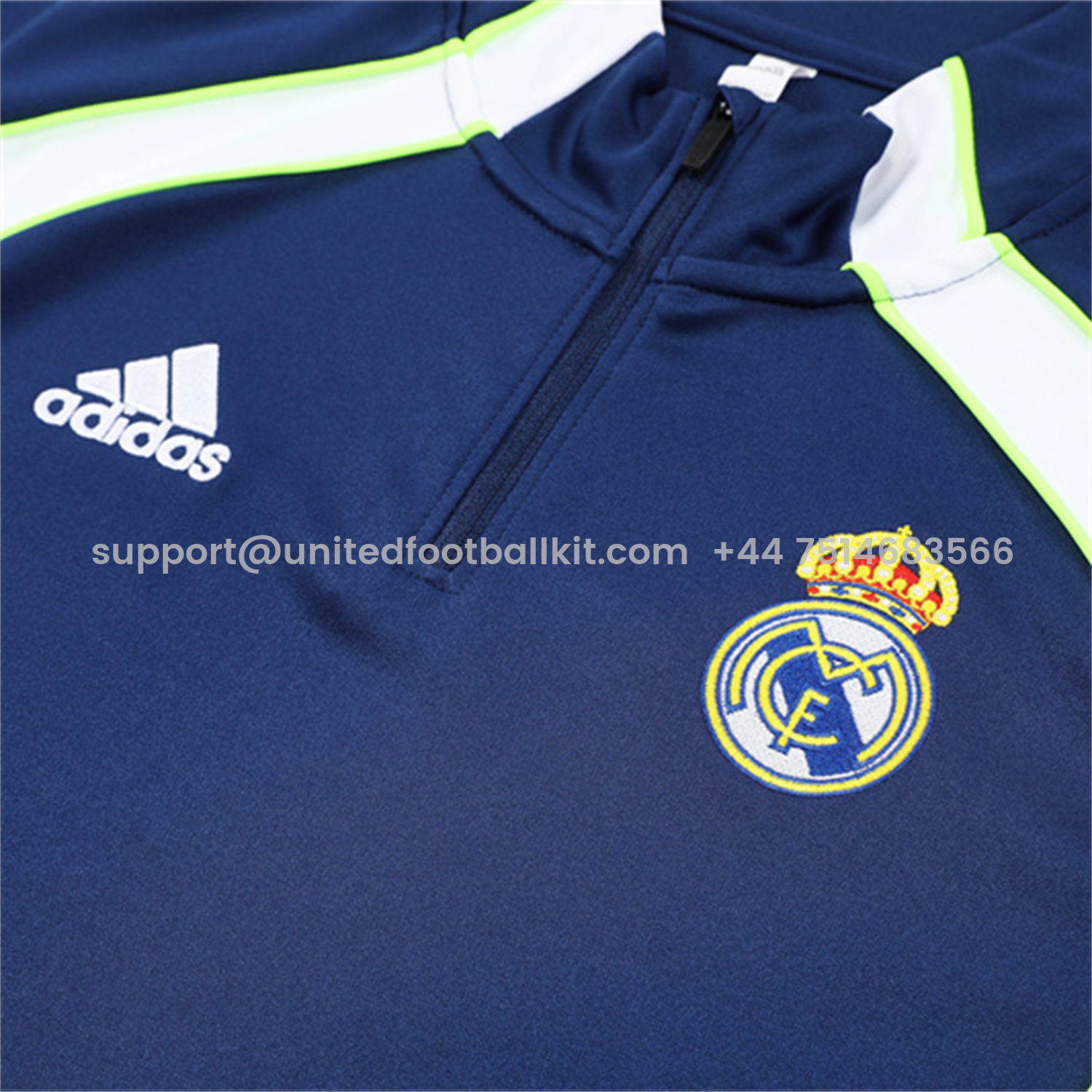 Unitedfootballkit.com | Real Madrid 25-26 Kids Long Sleeve Training Set - Throwback Royal Blue Top and Pants -Customize Name, Number and Patch | Worldwide Shipping