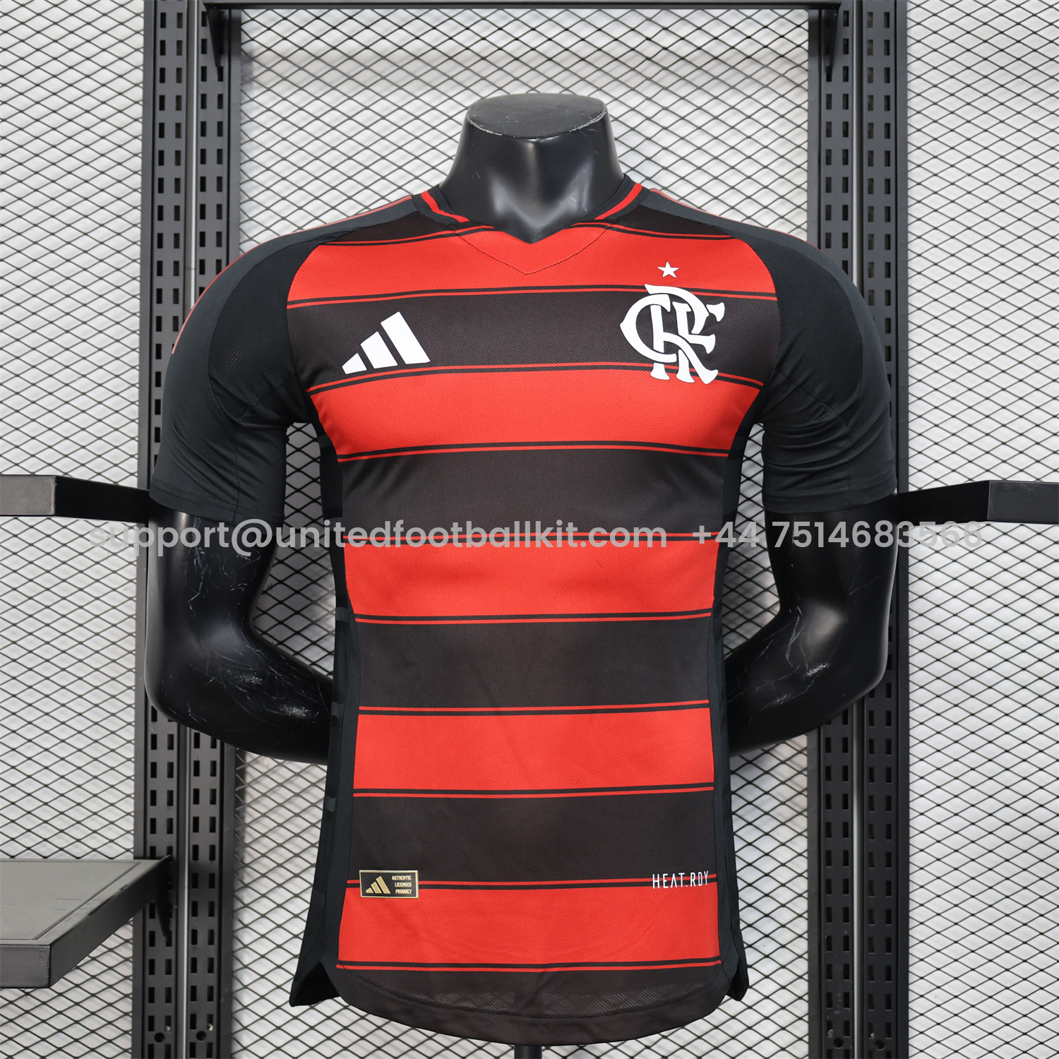 Unitedfootballkit.com | Flamengo 25-26 Home Unsponsored Jersey - Player Version -Customize Name, Number and Patch | Worldwide Shipping