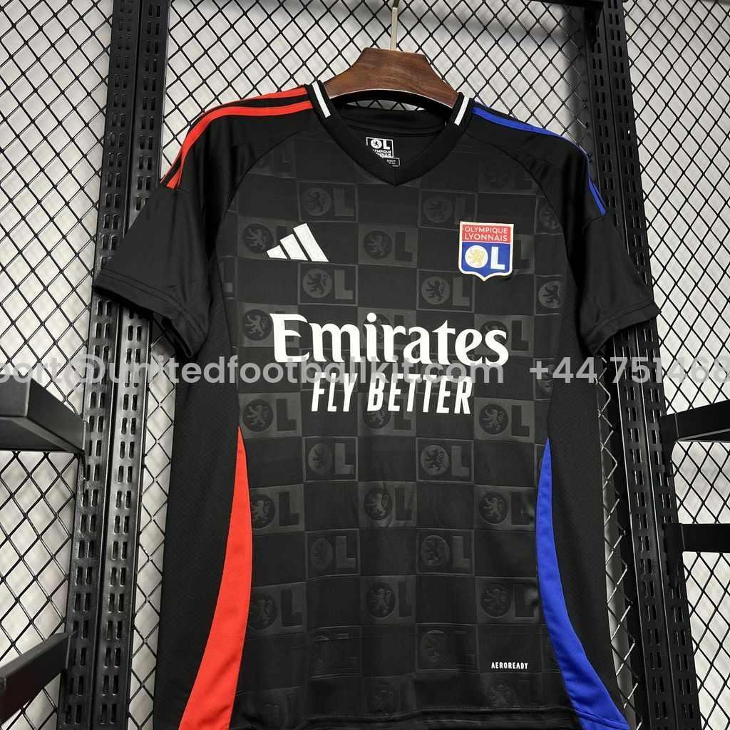 Unitedfootballkit.com | Olympique Lyonnais Lyon 24-25 Away Jersey - Fans Version -Customize Name, Number and Patch | Worldwide Shipping
