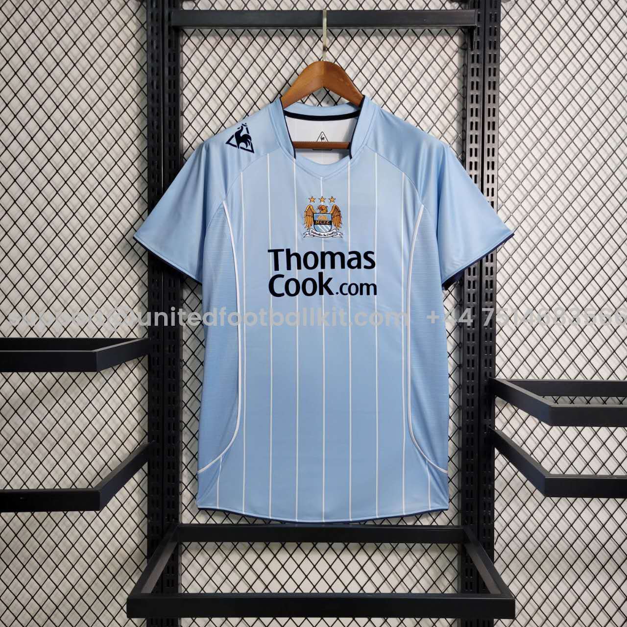 Unitedfootballkit.com | Retro Manchester City 2007-08 Home Stadium Jersey -Customize Name, Number and Patch | Worldwide Shipping