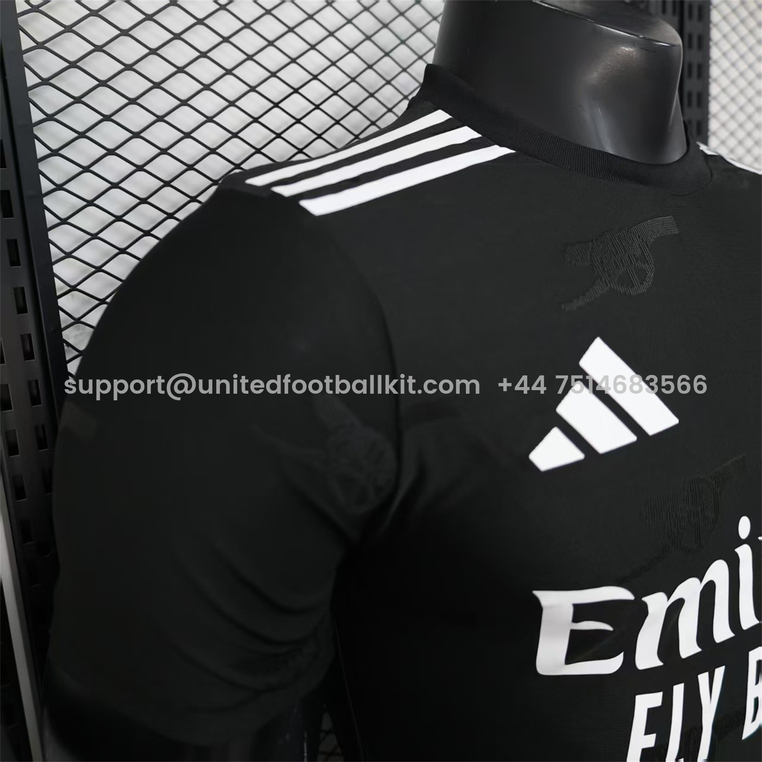 Unitedfootballkit.com | Arsenal 25-26 Pure Black Special Jersey - Player Version -Customize Name, Number and Patch | Worldwide Shipping