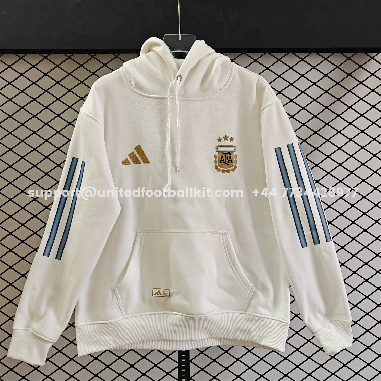 Unitedfootballkit.com | Argentina 2026 Home Unisex Pullover Hoodie -Customize Name, Number and Patch | Worldwide Shipping