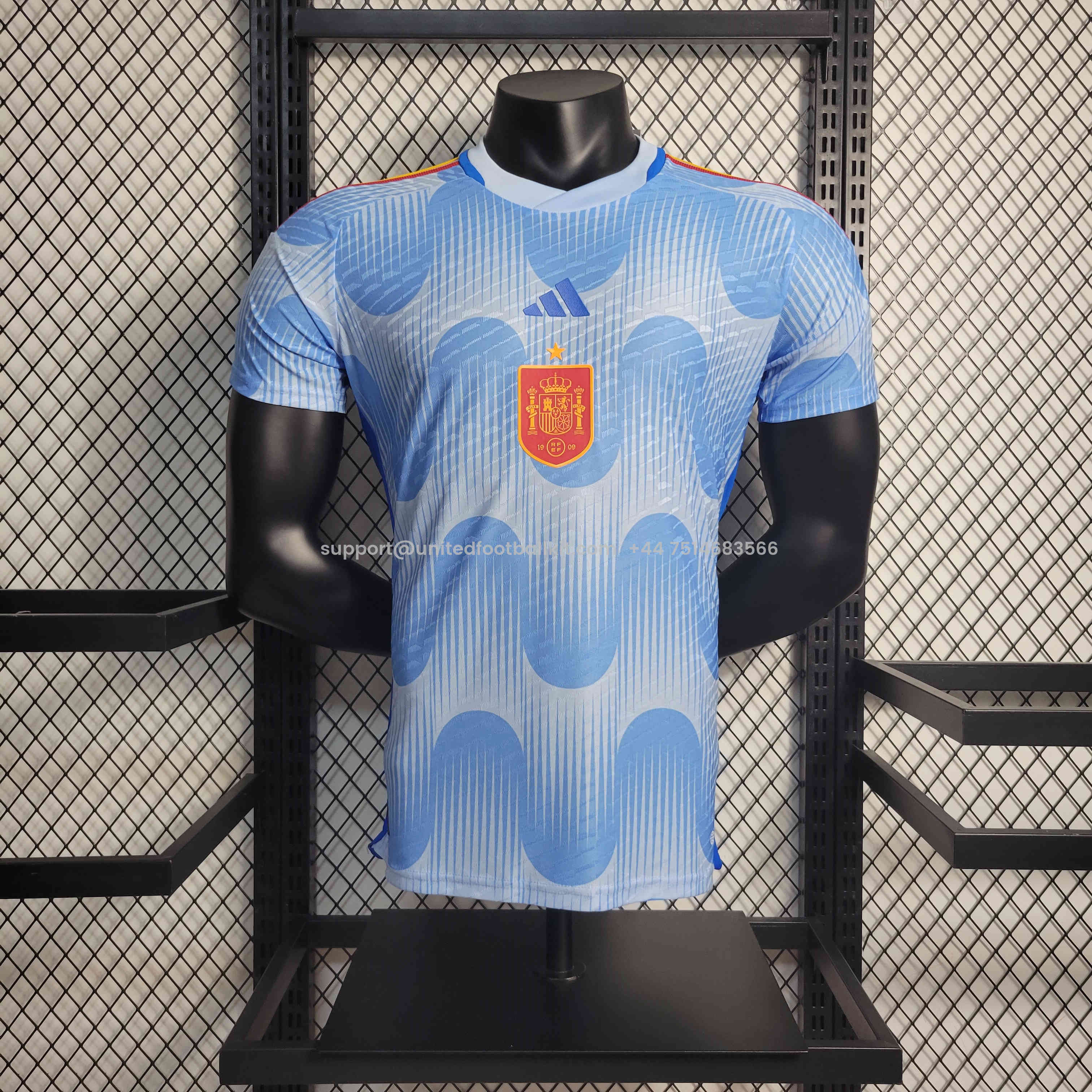 Unitedfootballkit.com | Spain 2022-23 Away Stadium Jersey - Player Version -Customize Name, Number and Patch | Worldwide Shipping