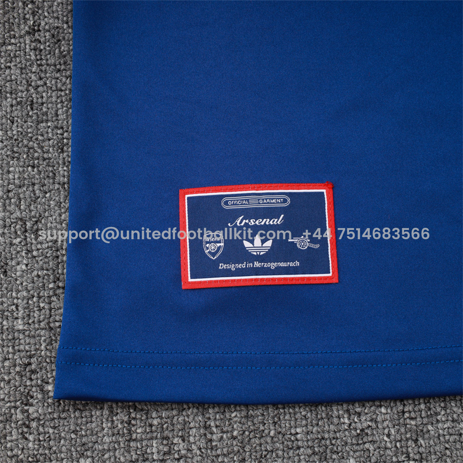 Unitedfootballkit.com | Arsenal 25-26 Throwback Trefoil Vest Training Set - Royal Blue Vest and Shorts -Customize Name, Number and Patch | Worldwide Shipping