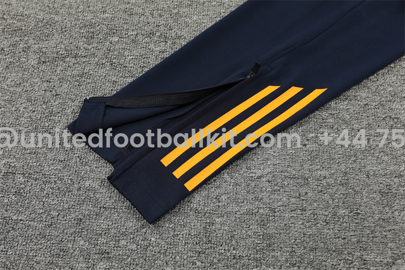 Unitedfootballkit.com | Real Madrid 24-25 Long Sleeve Training Set - White -Customize Name, Number and Patch | Worldwide Shipping