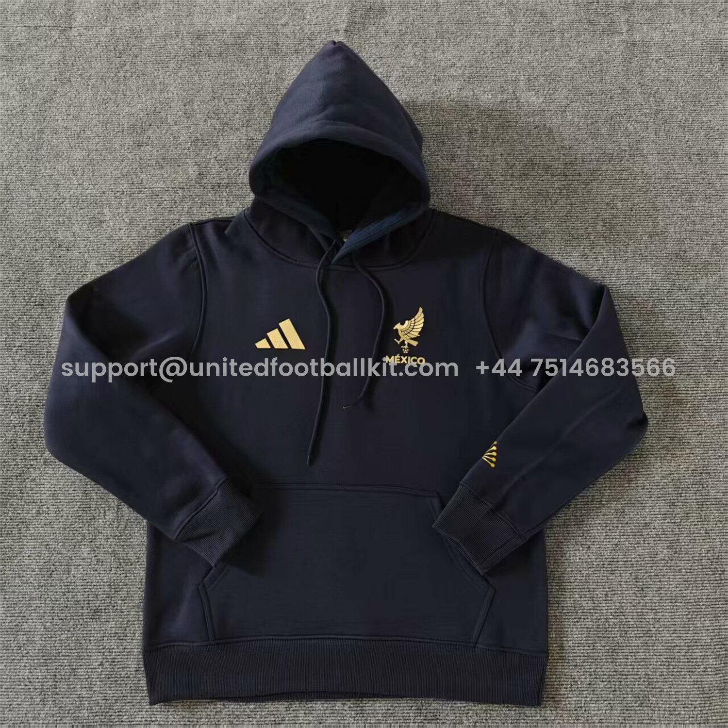 Unitedfootballkit.com | Mexico 2025 Gold Cup Black Special Edition Unisex Pullover Hoodie -Customize Name, Number and Patch | Worldwide Shipping