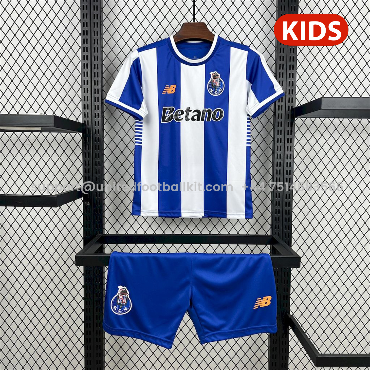 Unitedfootballkit.com | Porto 25-26 Home Kids Kit -Customize Name, Number and Patch | Worldwide Shipping