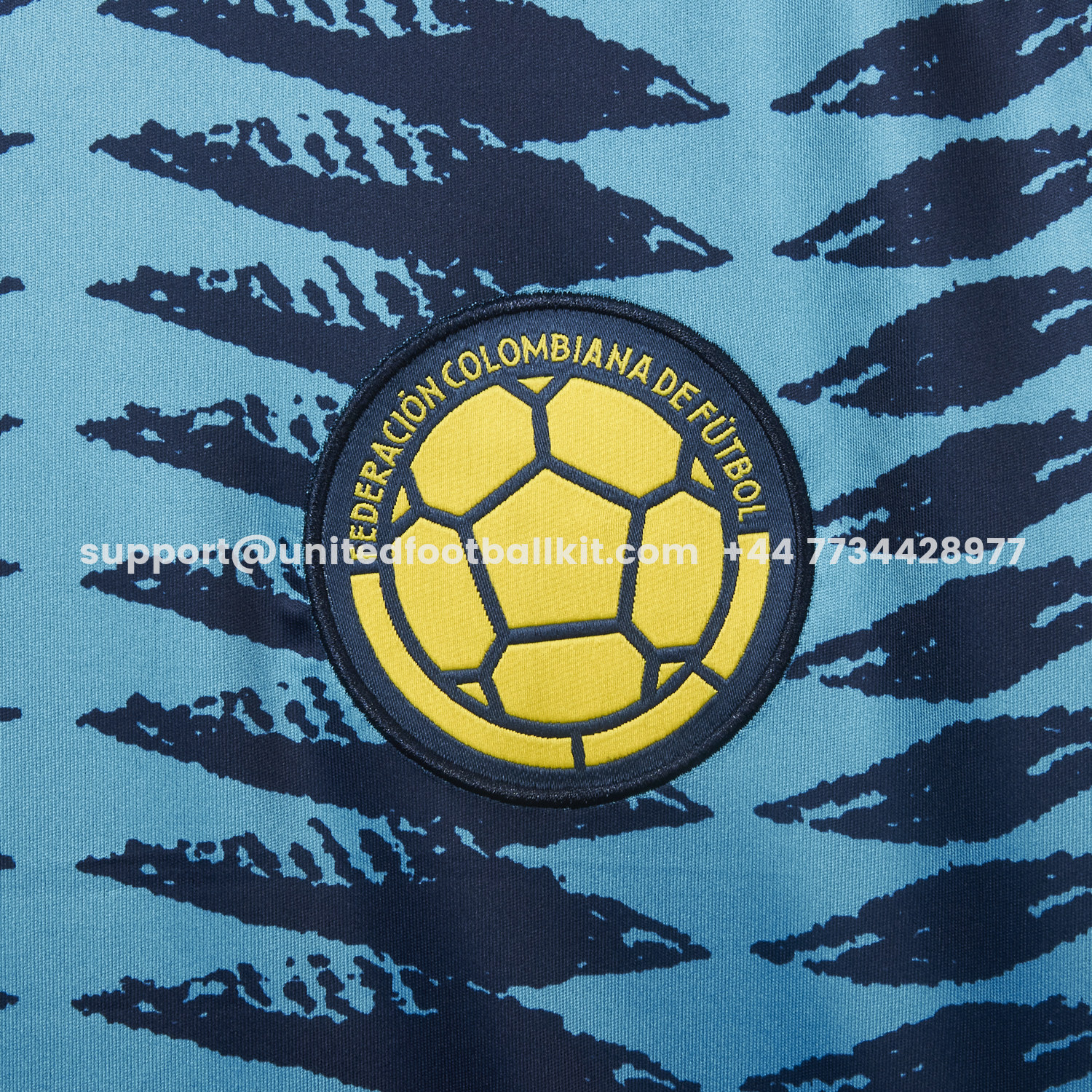 Unitedfootballkit.com | Colombia 2026 Away Blue Jersey - Fans Version -Customize Name, Number and Patch | Worldwide Shipping