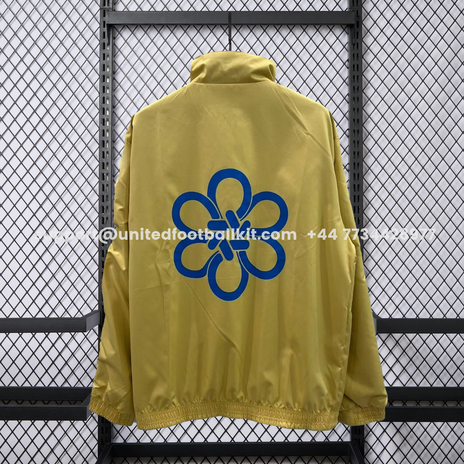 Unitedfootballkit.com | Real Madrid 25-26 Cultural Story Chinese Lucky Double Sided Windbreaker Jacket - Blue -Customize Name, Number and Patch | Worldwide Shipping