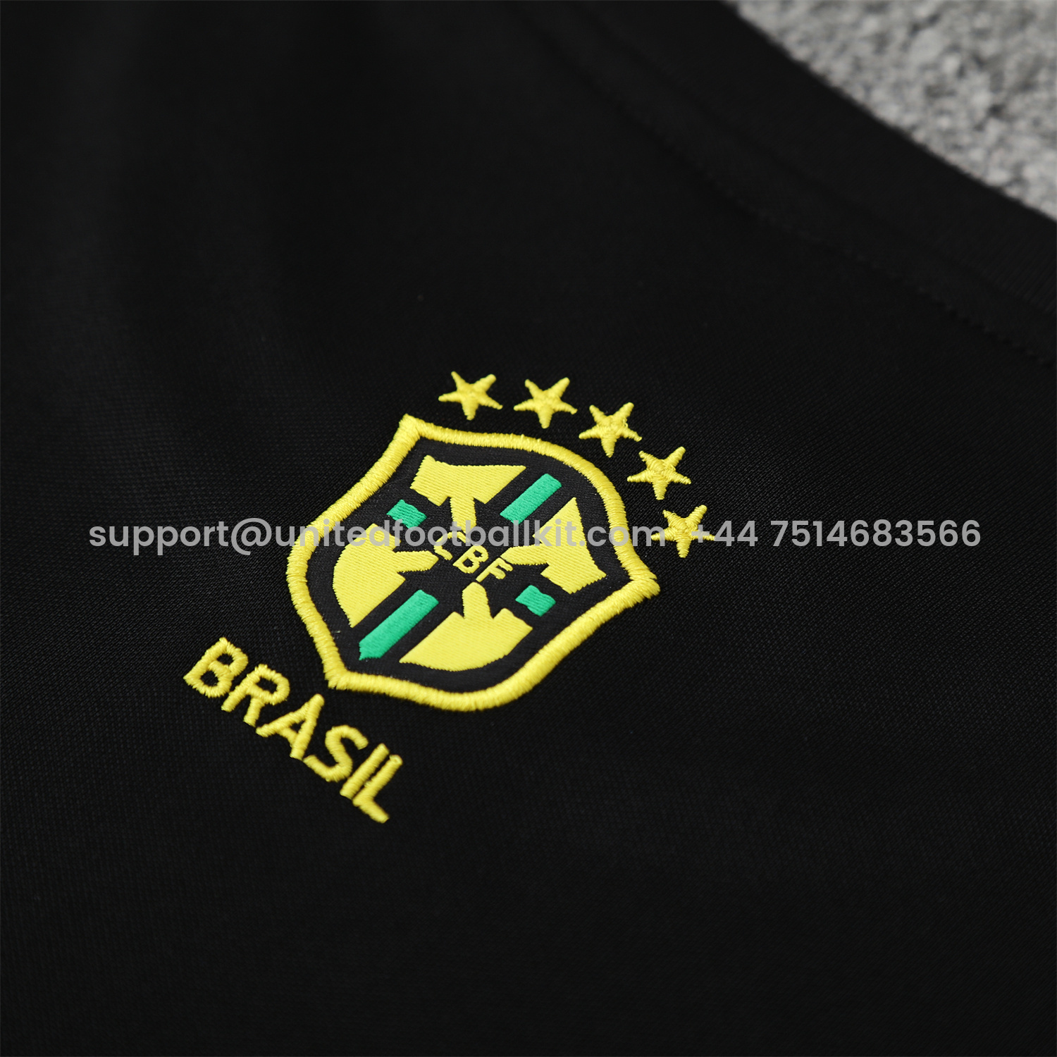 Unitedfootballkit.com | Brazil 25-26 Yellow Jesus Statue Short-Sleeve Training Set - Yellow Top & Black Shorts -Customize Name, Number and Patch | Worldwide Shipping