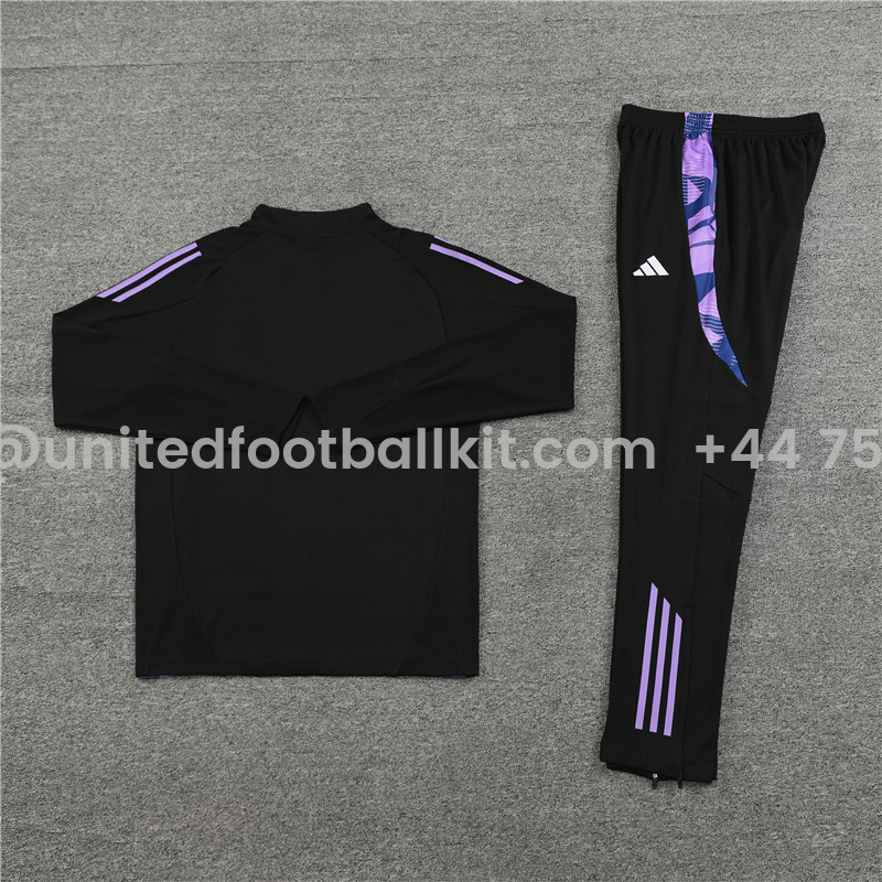 Unitedfootballkit.com | Germany 2024 Long Sleeve Training Set - Black -Customize Name, Number and Patch | Worldwide Shipping