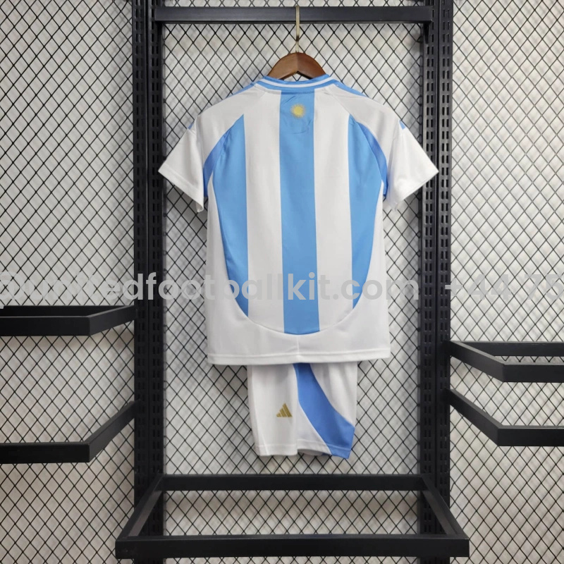 Unitedfootballkit.com | Argentina 2024 Home Stadium Kids Kit -Customize Name, Number and Patch | Worldwide Shipping
