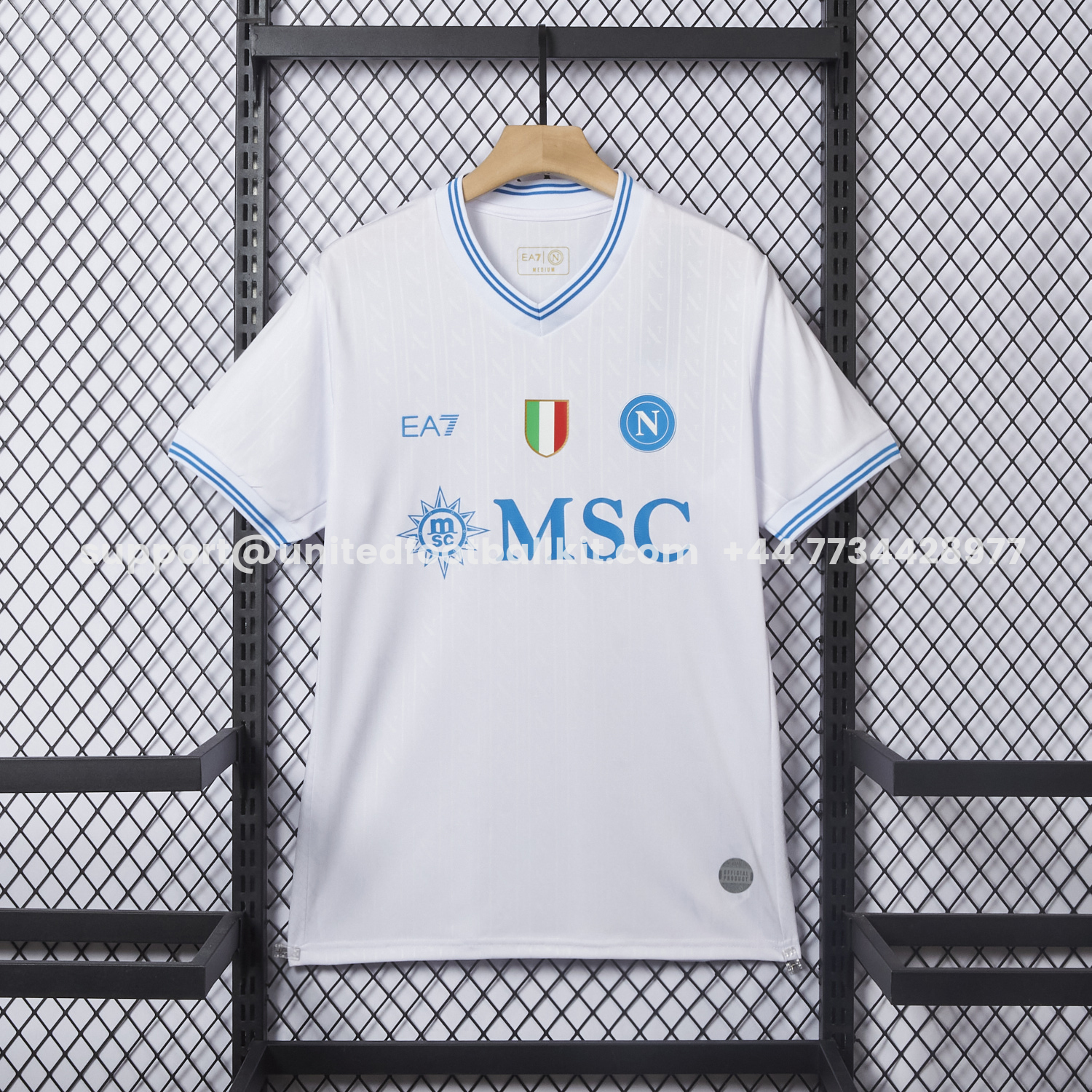 Unitedfootballkit.com | Napoli 25-26 European Away White Jersey - Fans Version -Customize Name, Number and Patch | Worldwide Shipping