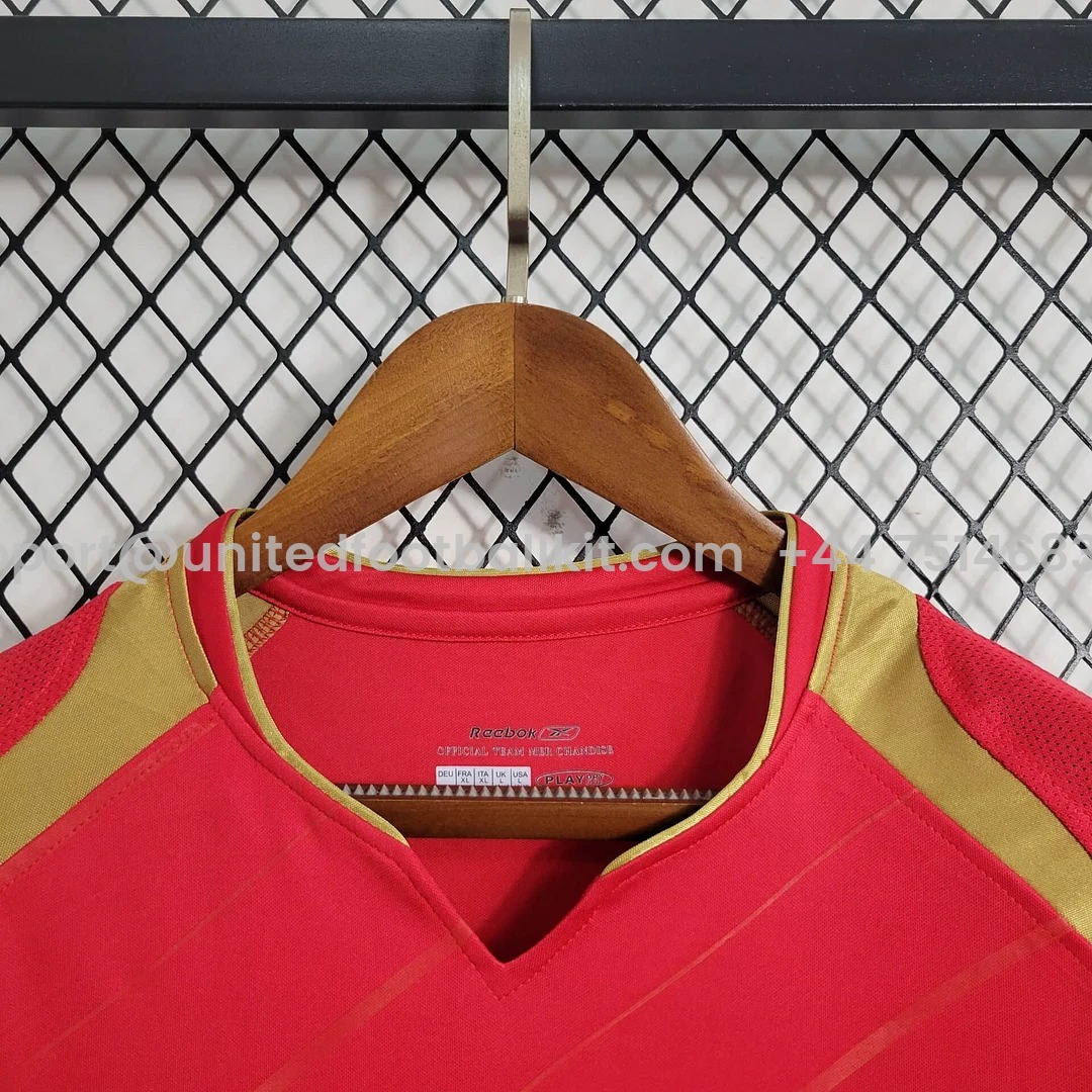 Unitedfootballkit.com | Retro Liver.pool 2005-06 European Home Stadium Jersey -Customize Name, Number and Patch | Worldwide Shipping