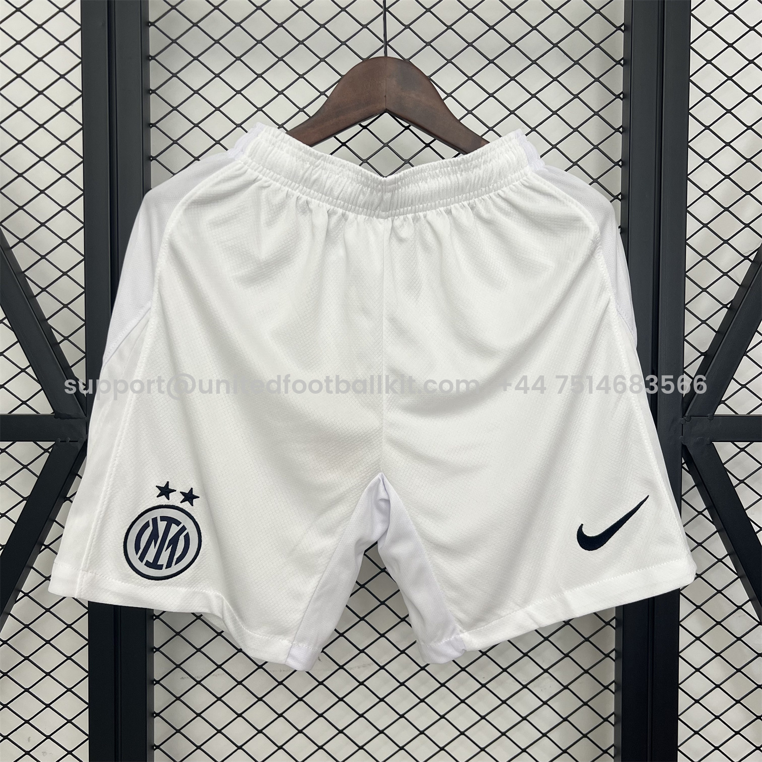 Unitedfootballkit.com | Inter Milan 25-26 Away White Shorts - Fans Version -Customize Name, Number and Patch | Worldwide Shipping