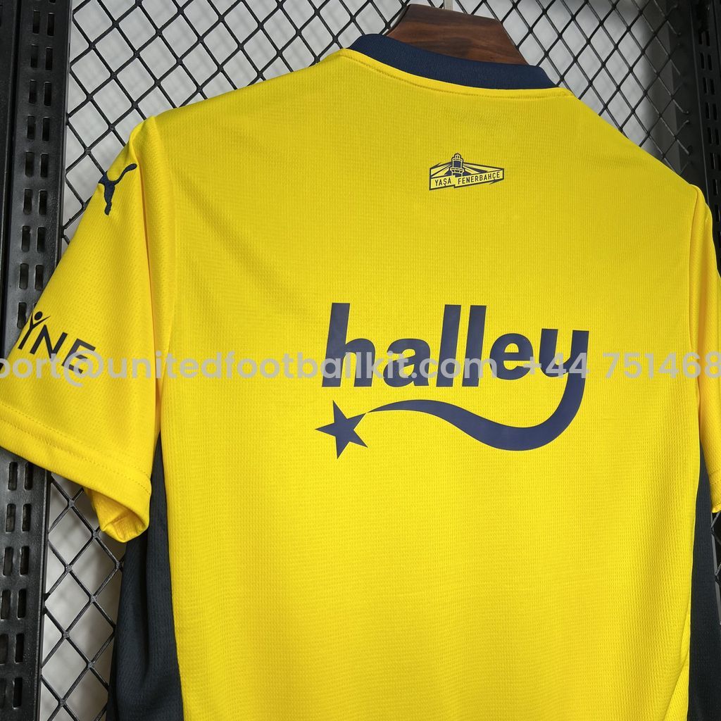Unitedfootballkit.com | Fenerbahce 24-25 Home Stadium Jersey - Fans Version -Customize Name, Number and Patch | Worldwide Shipping