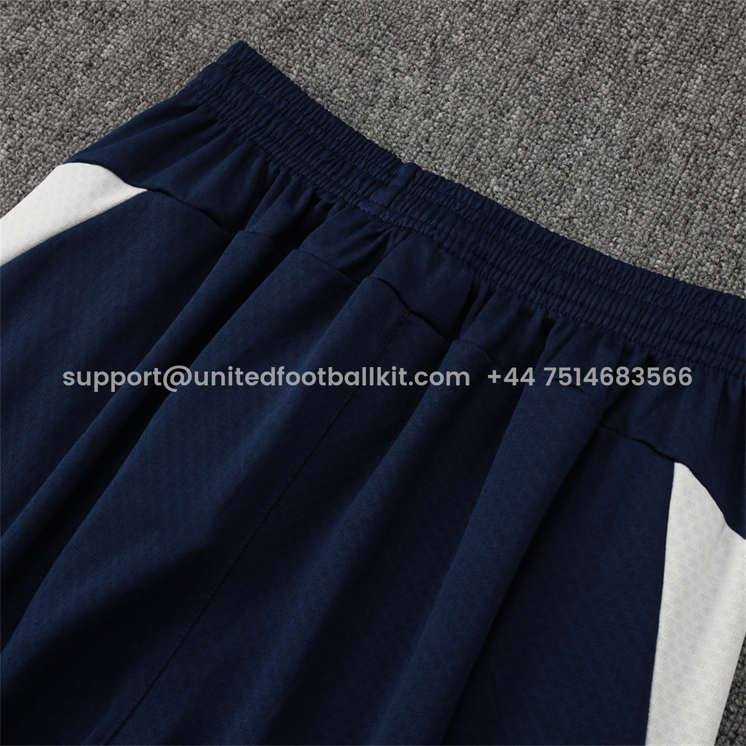 Unitedfootballkit.com | Portugal 25-26 Short-Sleeve Training Set - Off White Top and Deep Blue Shorts -Customize Name, Number and Patch | Worldwide Shipping