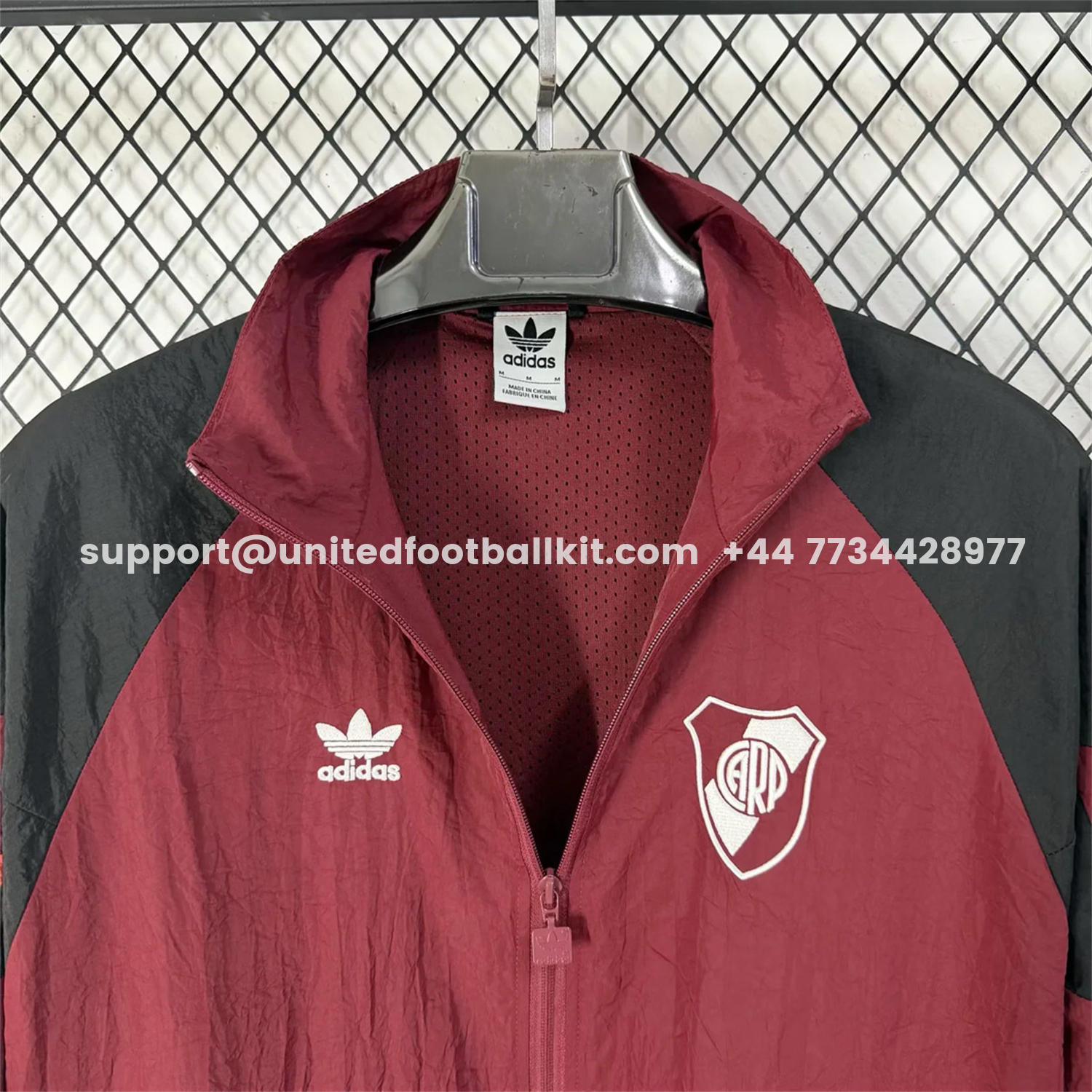Unitedfootballkit.com | River Plate 25-26 Training Windbreaker Jacket - Red -Customize Name, Number and Patch | Worldwide Shipping