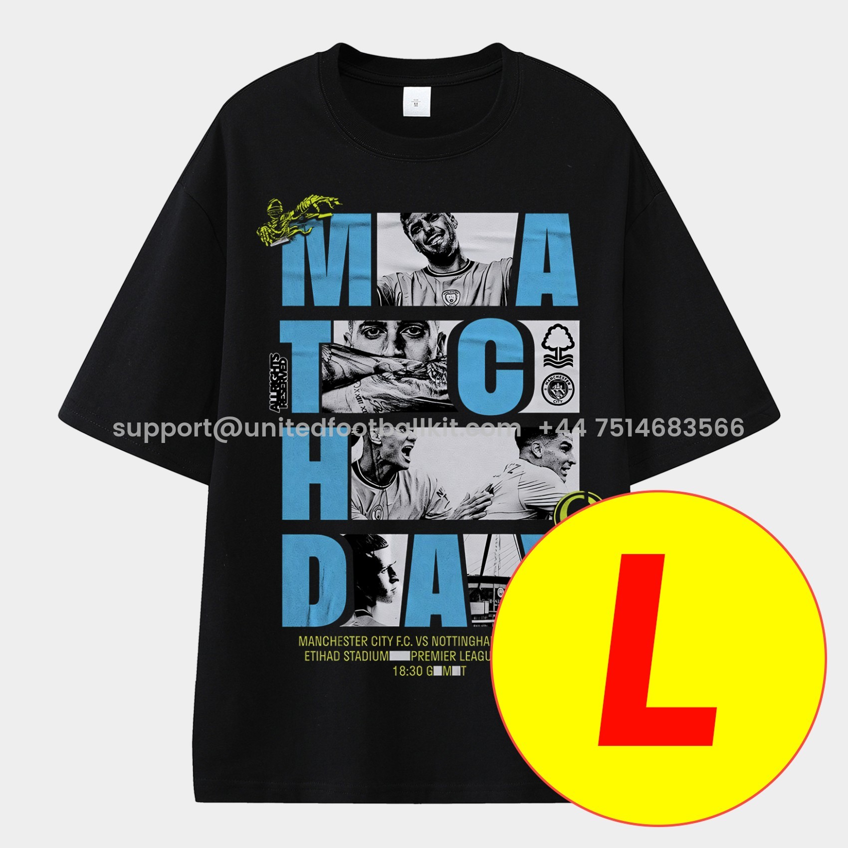 Unitedfootballkit.com | Manchester City Highlights Of The Decade Unisex Pure Cotton T-shirt -Customize Name, Number and Patch | Worldwide Shipping