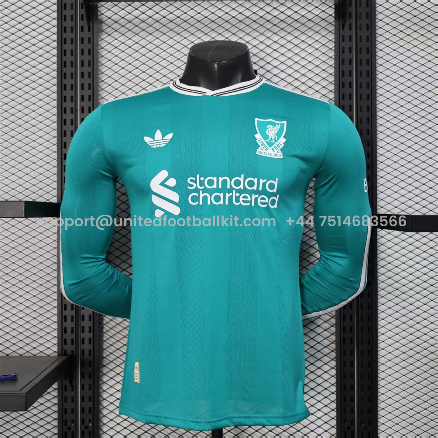 Unitedfootballkit.com | Liver.pool 25-26 Third Green Long Sleeves Jersey - Player Version -Customize Name, Number and Patch | Worldwide Shipping