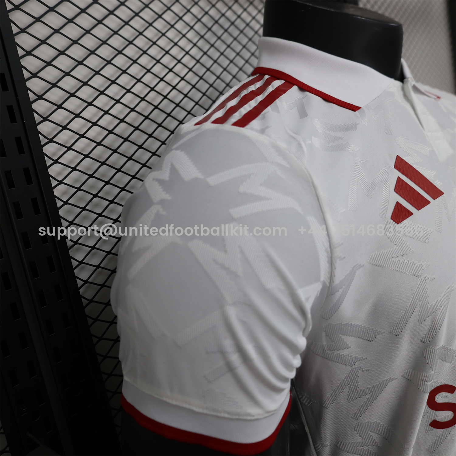 Unitedfootballkit.com | Manchester United 24-25 White POLO Jersey - Player Version -Customize Name, Number and Patch | Worldwide Shipping