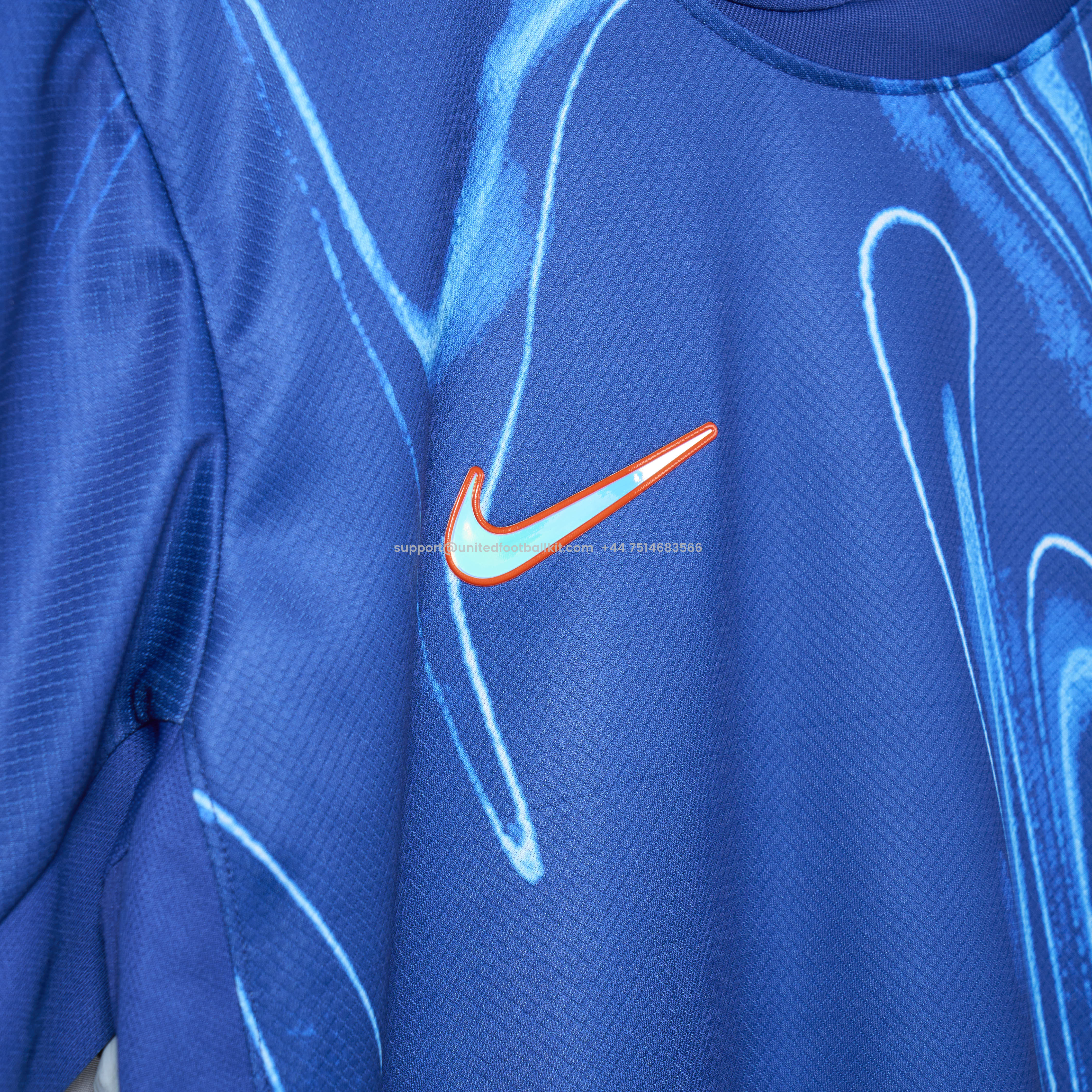 Unitedfootballkit.com | C.H.E.L.S.E.A 24-25 Home Stadium Jersey With Chest Advertisement - Fans Version -Customize Name, Number and Patch | Worldwide Shipping