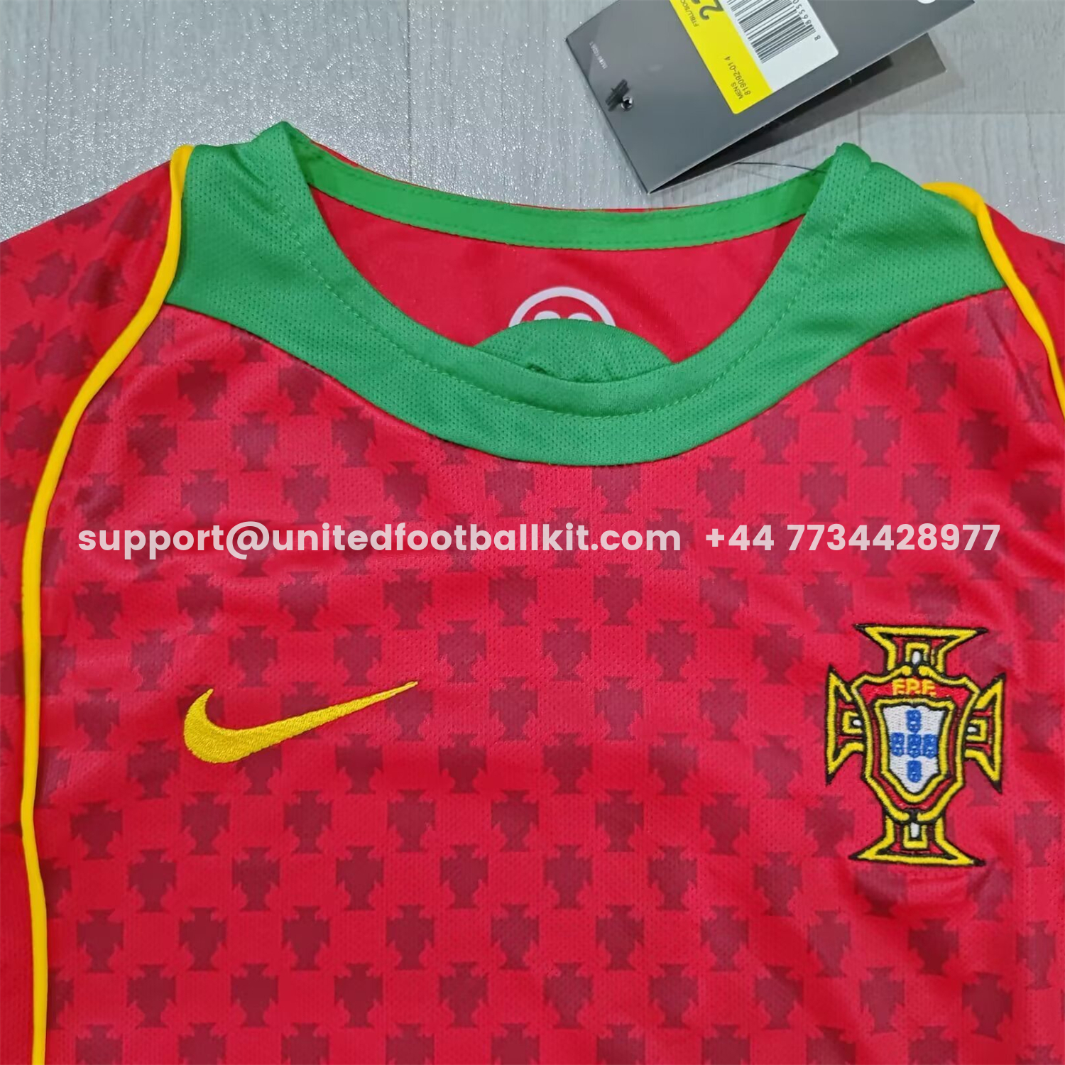 Unitedfootballkit.com | Retro Portugal 2004 Home Kids Kit -Customize Name, Number and Patch | Worldwide Shipping