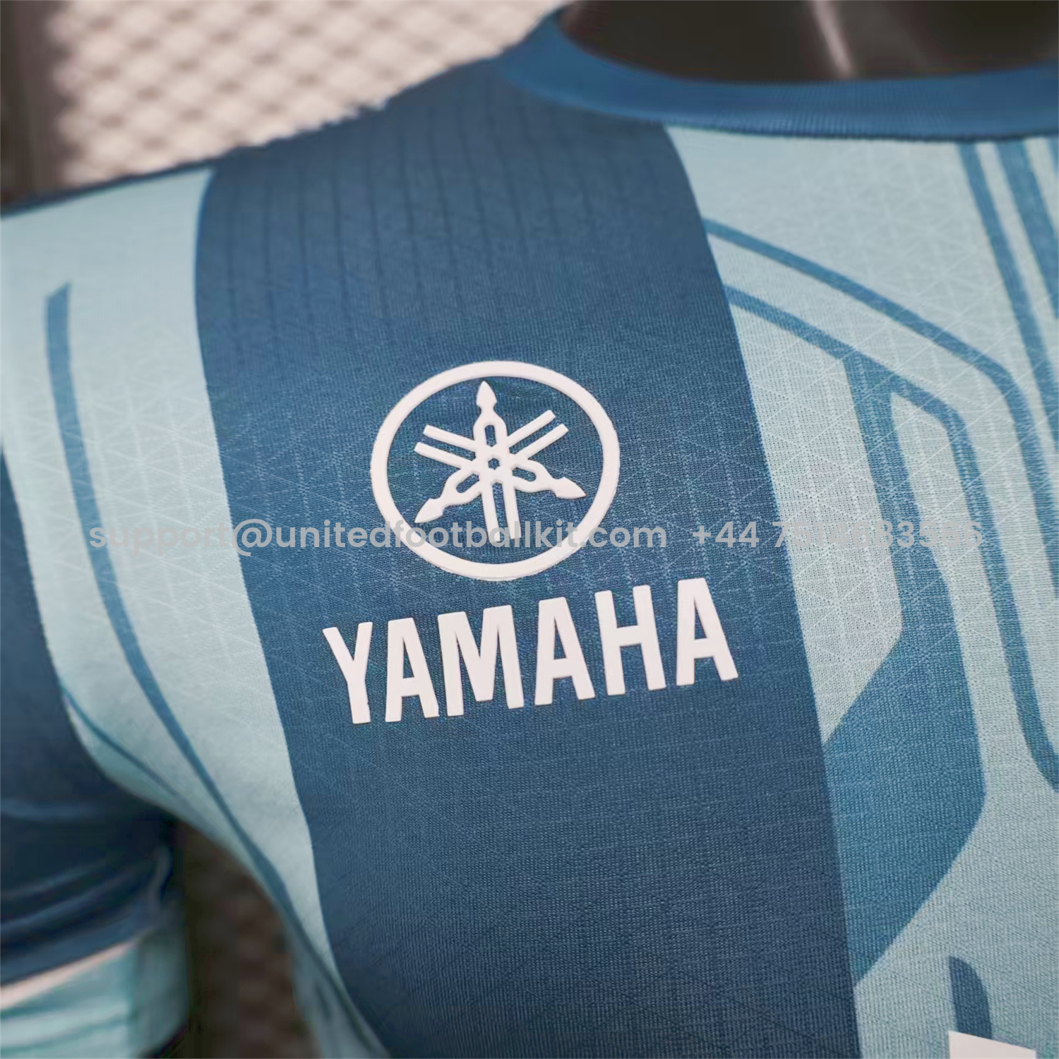 Unitedfootballkit.com | Marseille 25-26 Blue Stripes Special Jersey - Player Version -Customize Name, Number and Patch | Worldwide Shipping