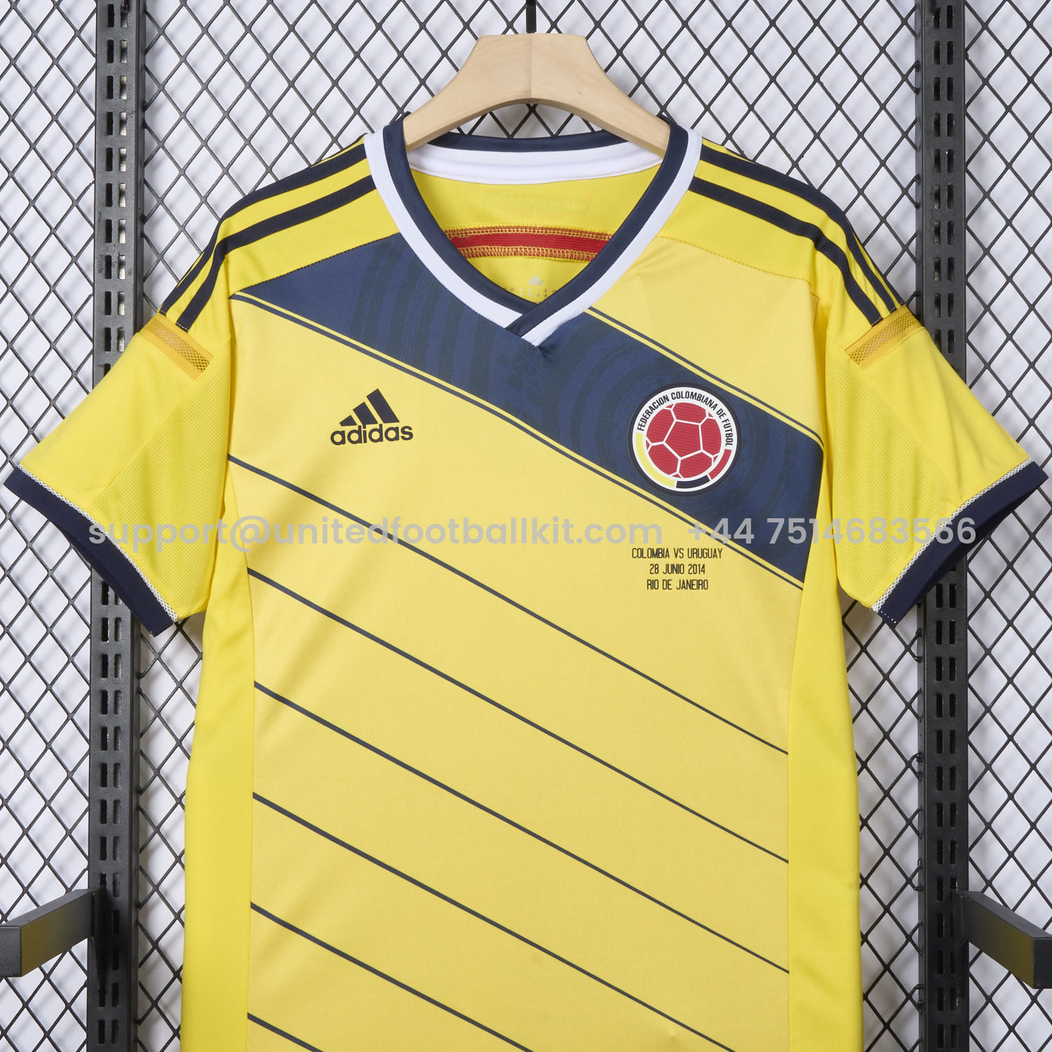 Unitedfootballkit.com | Retro Colombia 2014 Home Jersey -Customize Name, Number and Patch | Worldwide Shipping