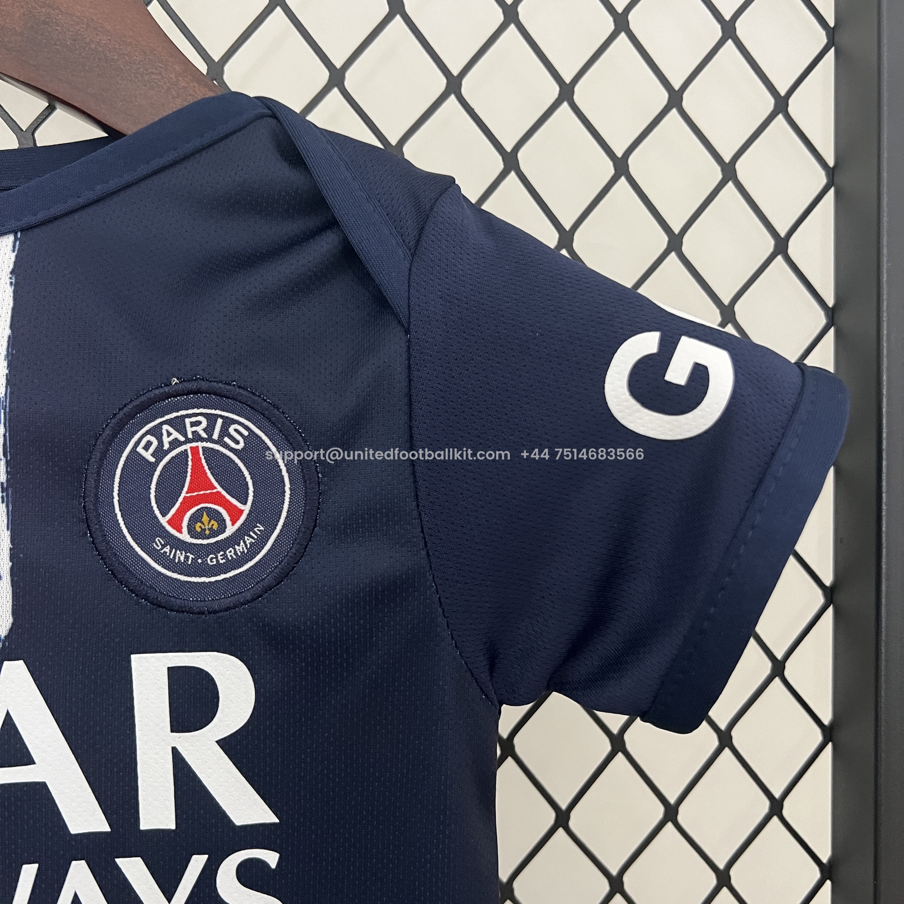 Unitedfootballkit.com | Paris Saint-Germain PSG 24-25 Home Baby Crawling Suit -Customize Name, Number and Patch | Worldwide Shipping
