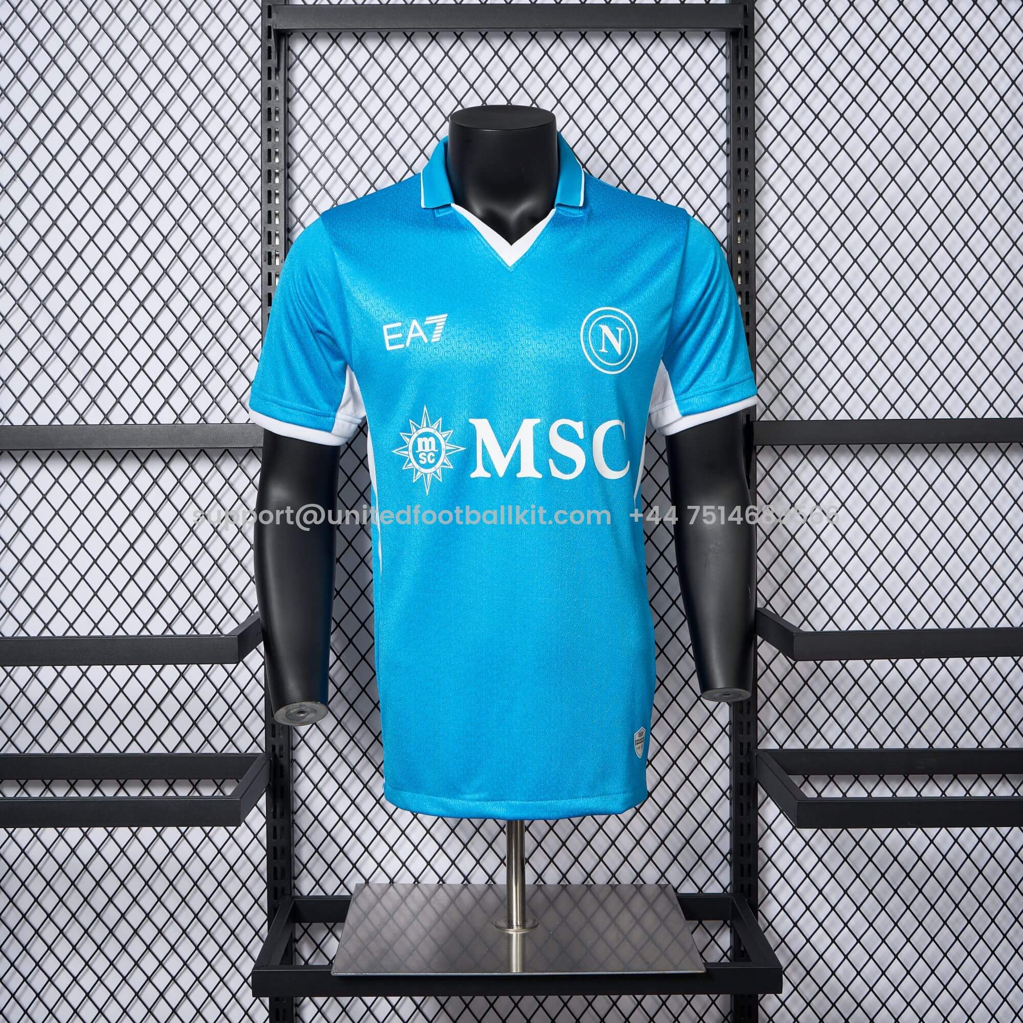 Unitedfootballkit.com | SSC Napoli 24-25 Home Stadium Jersey - Player Version -Customize Name, Number and Patch | Worldwide Shipping
