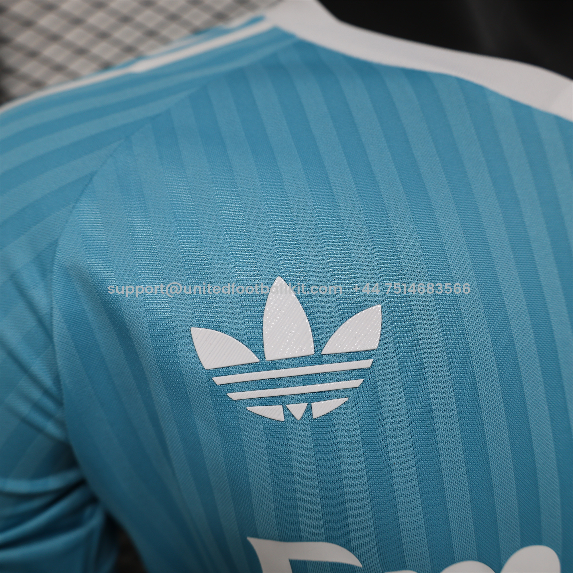 Unitedfootballkit.com | Arsenal 24-25 Sky Blue Trefoil Vintage Jersey - Player Version -Customize Name, Number and Patch | Worldwide Shipping